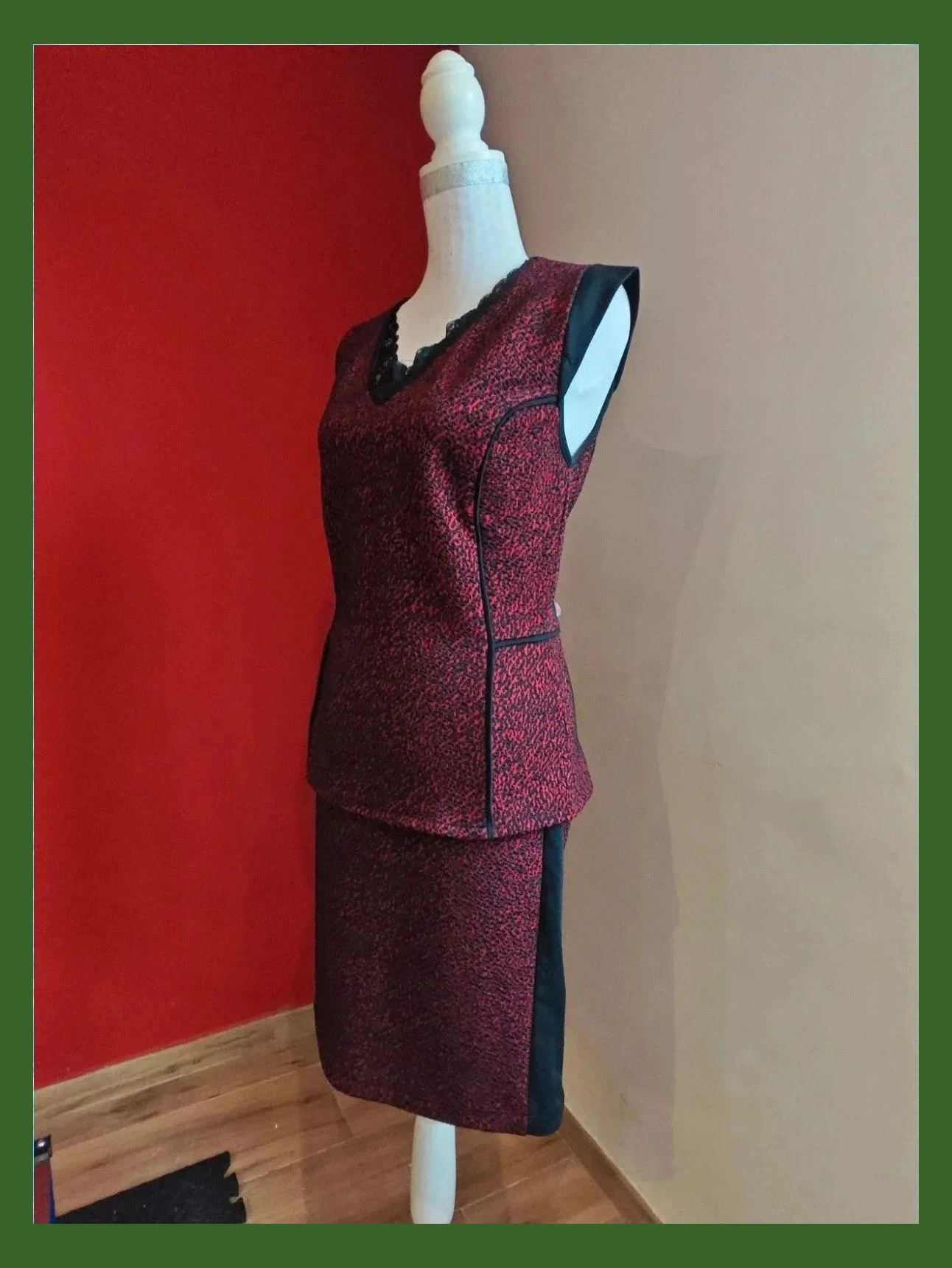 🌺Conjunto de top y falda negro y rojo, de Trucco, talla L – Trucco – taille L / 40 / 12 2