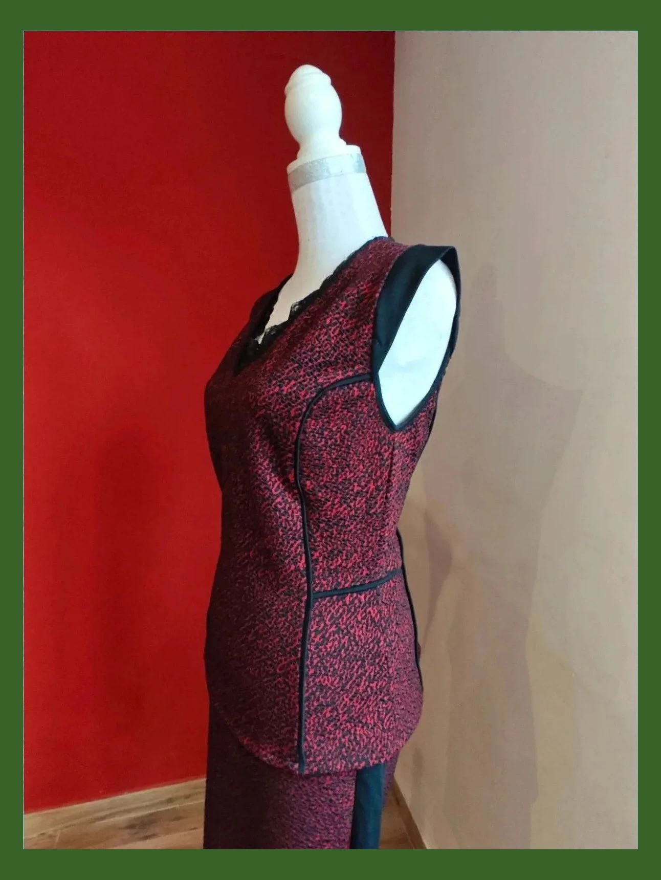 🌺Conjunto de top y falda negro y rojo, de Trucco, talla L – Trucco – taille L / 40 / 12 4
