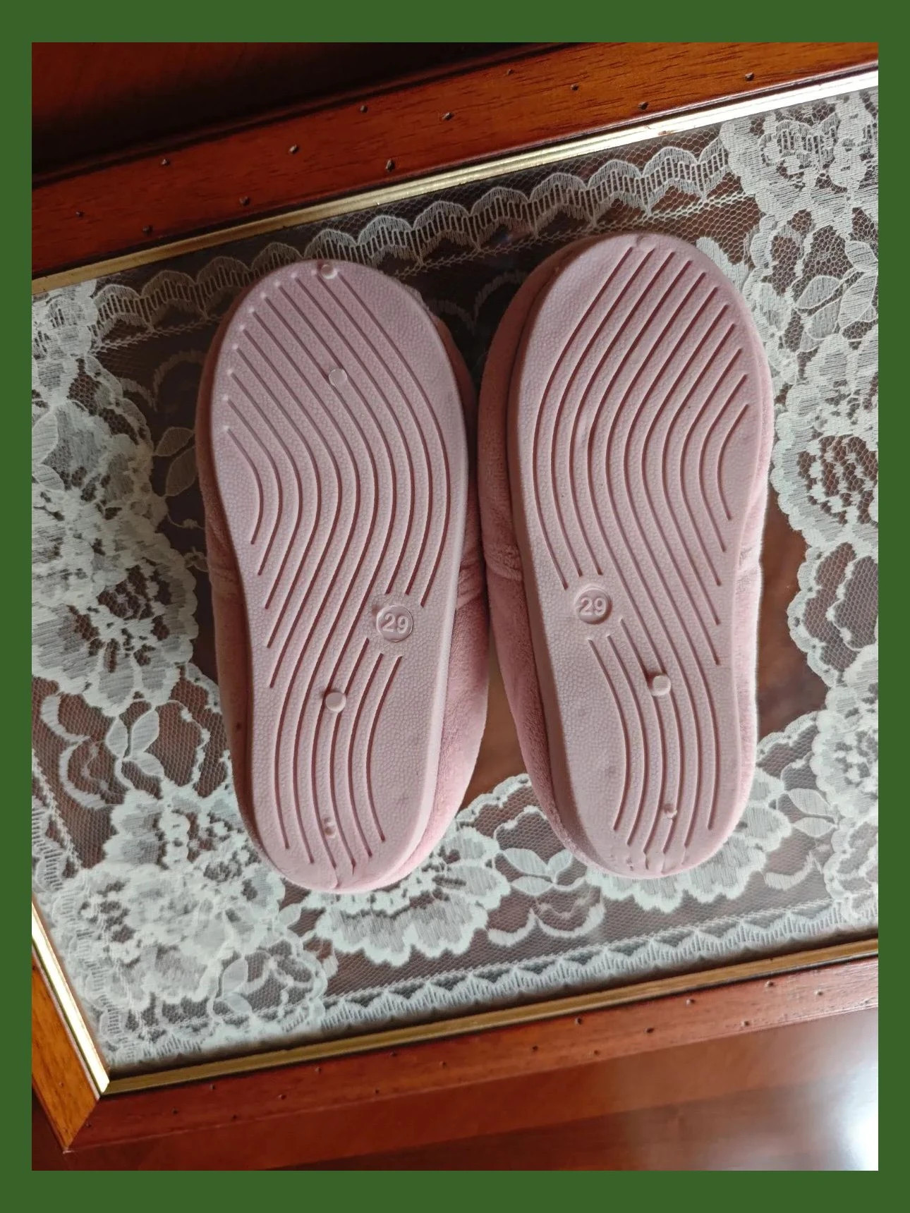 🌺 Zapatillas de niña para casa de terciopelo rosa con bordado de unicornio, número 29 – taille 29 5