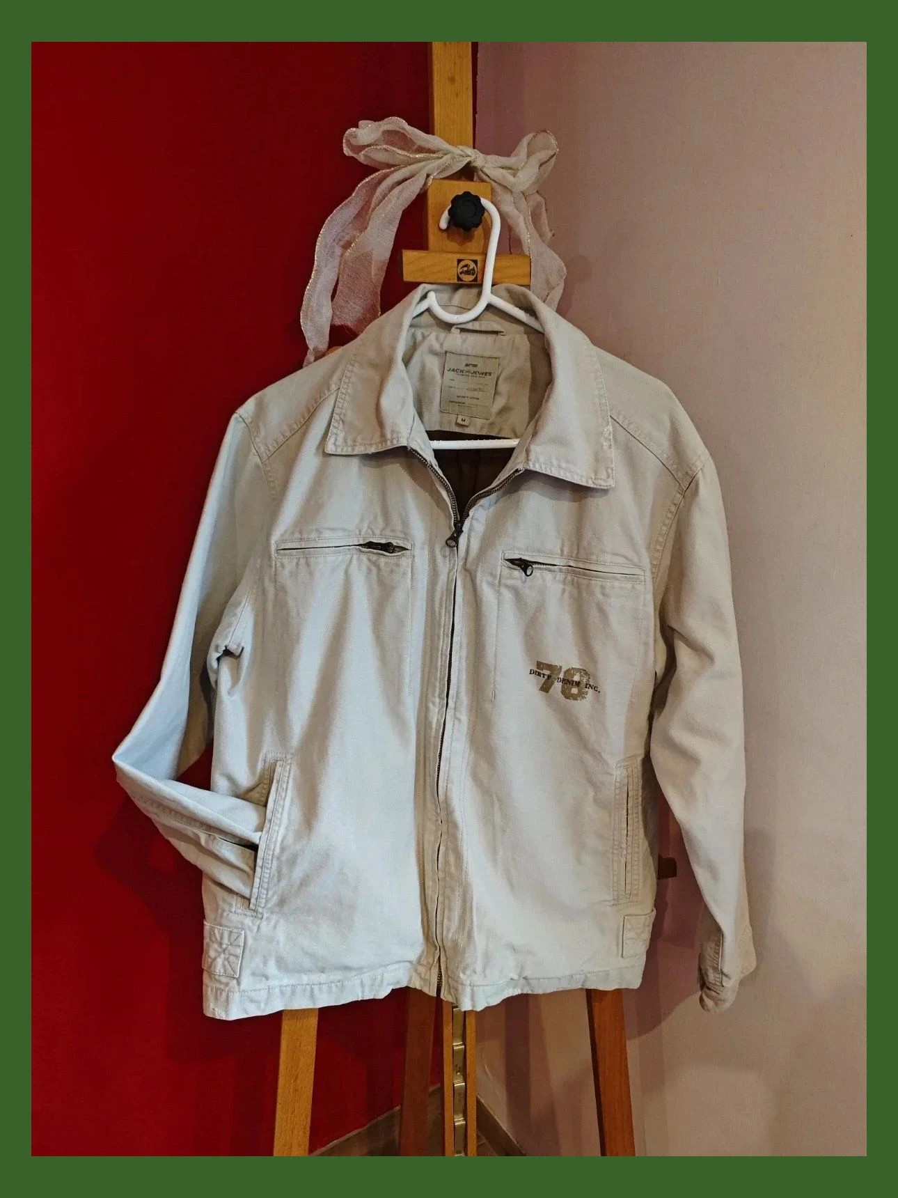 🌺 Chaqueta denim de algodón gris claro de Jack&Jones