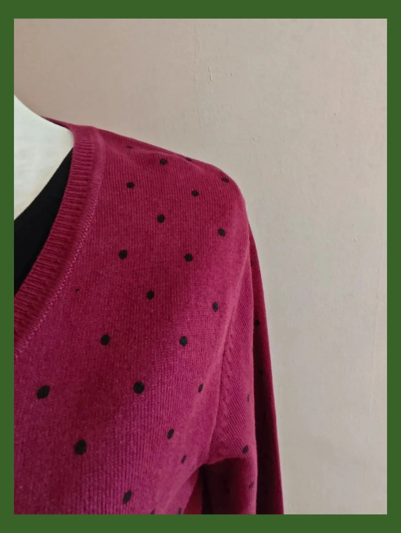 🌺 Práctica rebeca mirada con puntitos negros – The Basics – taille M / 38 / 10 4