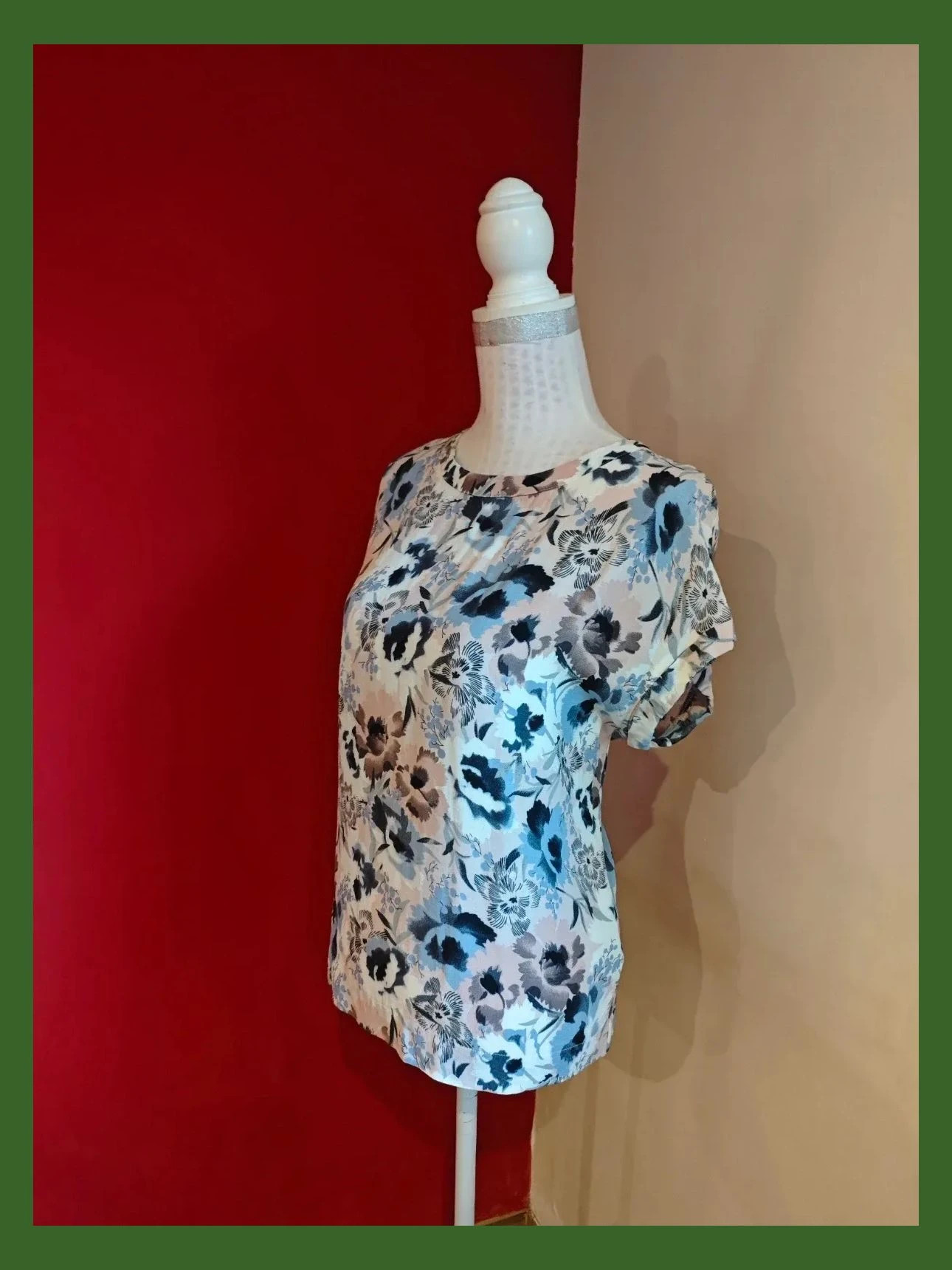 🌺Blusa estampado floral tonos azul, rosa y blanco, talla L – Next – taille L / 40 / 12 2
