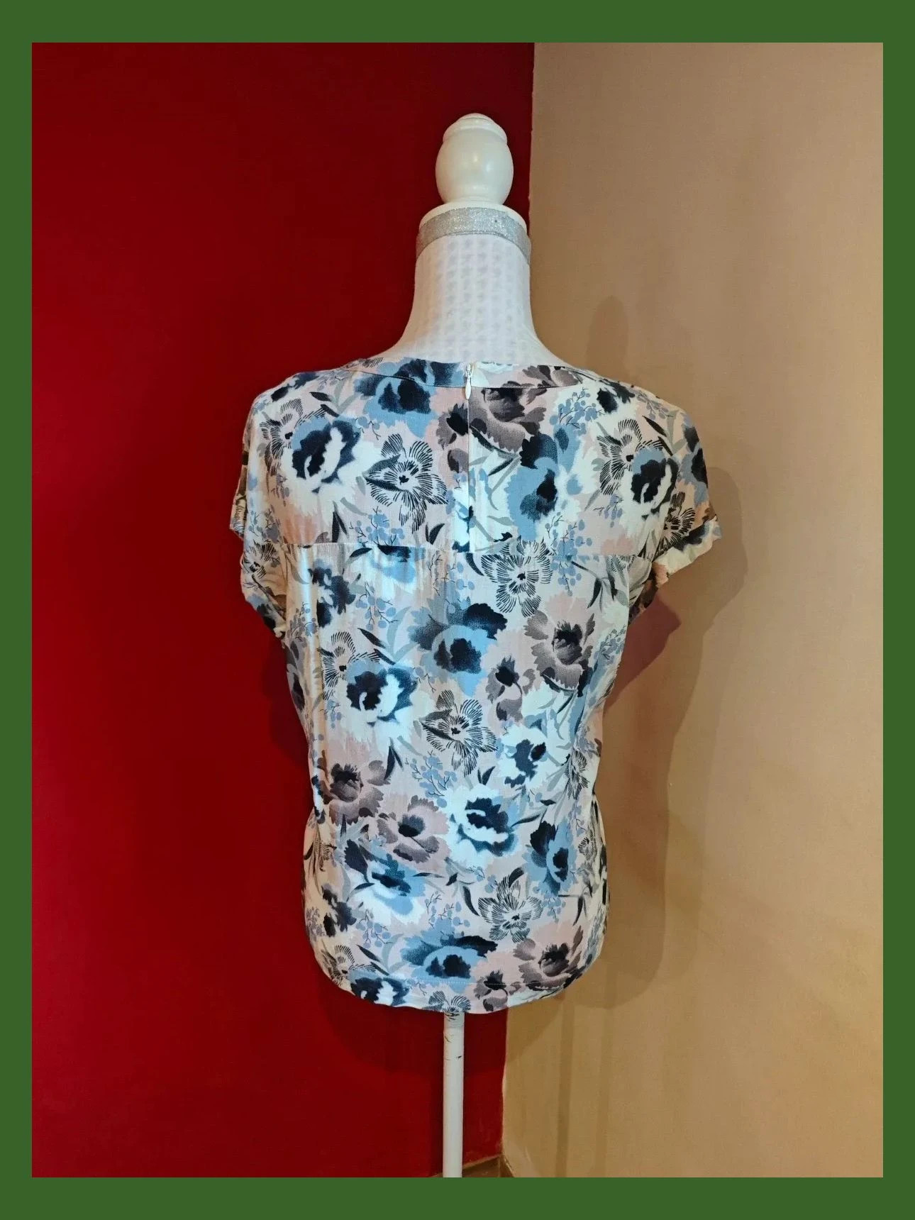 🌺Blusa estampado floral tonos azul, rosa y blanco, talla L – Next – taille L / 40 / 12 4