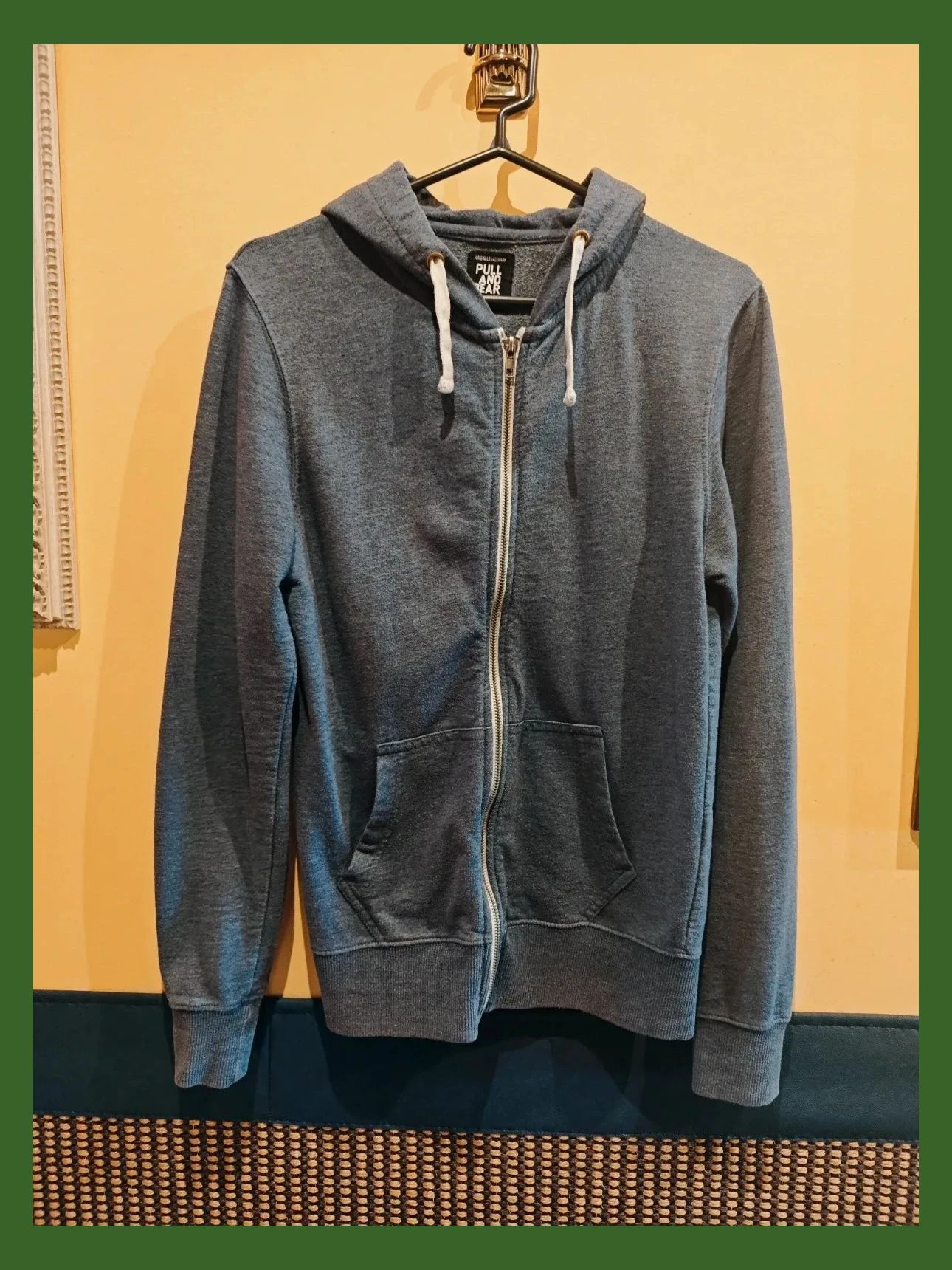 🌺 Sudadera abierta con cremallera y capucha, 50% algodón – Pull & Bear – taille S 3