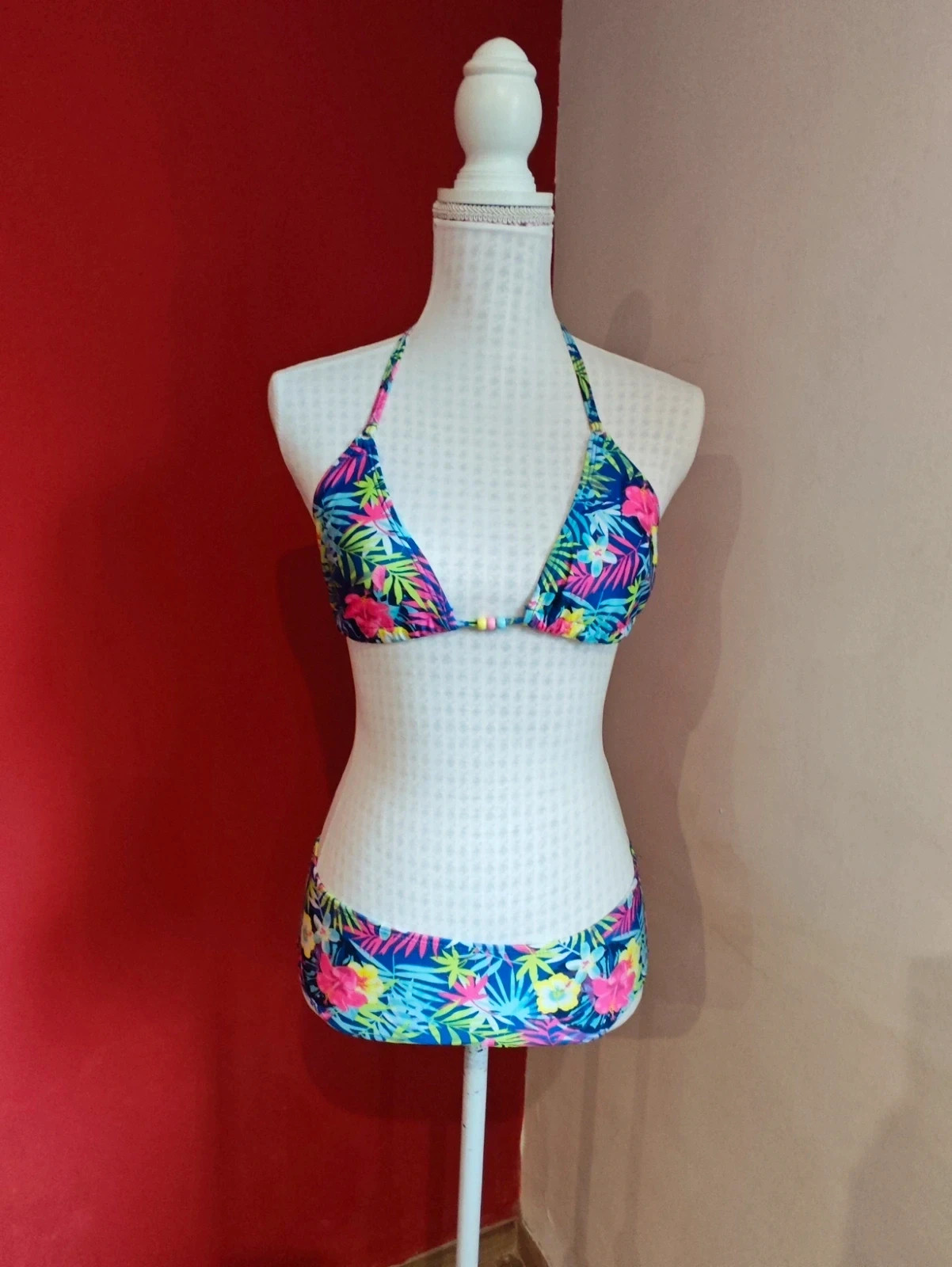 🌺 Chulísimo bikini estampado tropical – Y.F.K. – taille 14 ans / 164 cm
