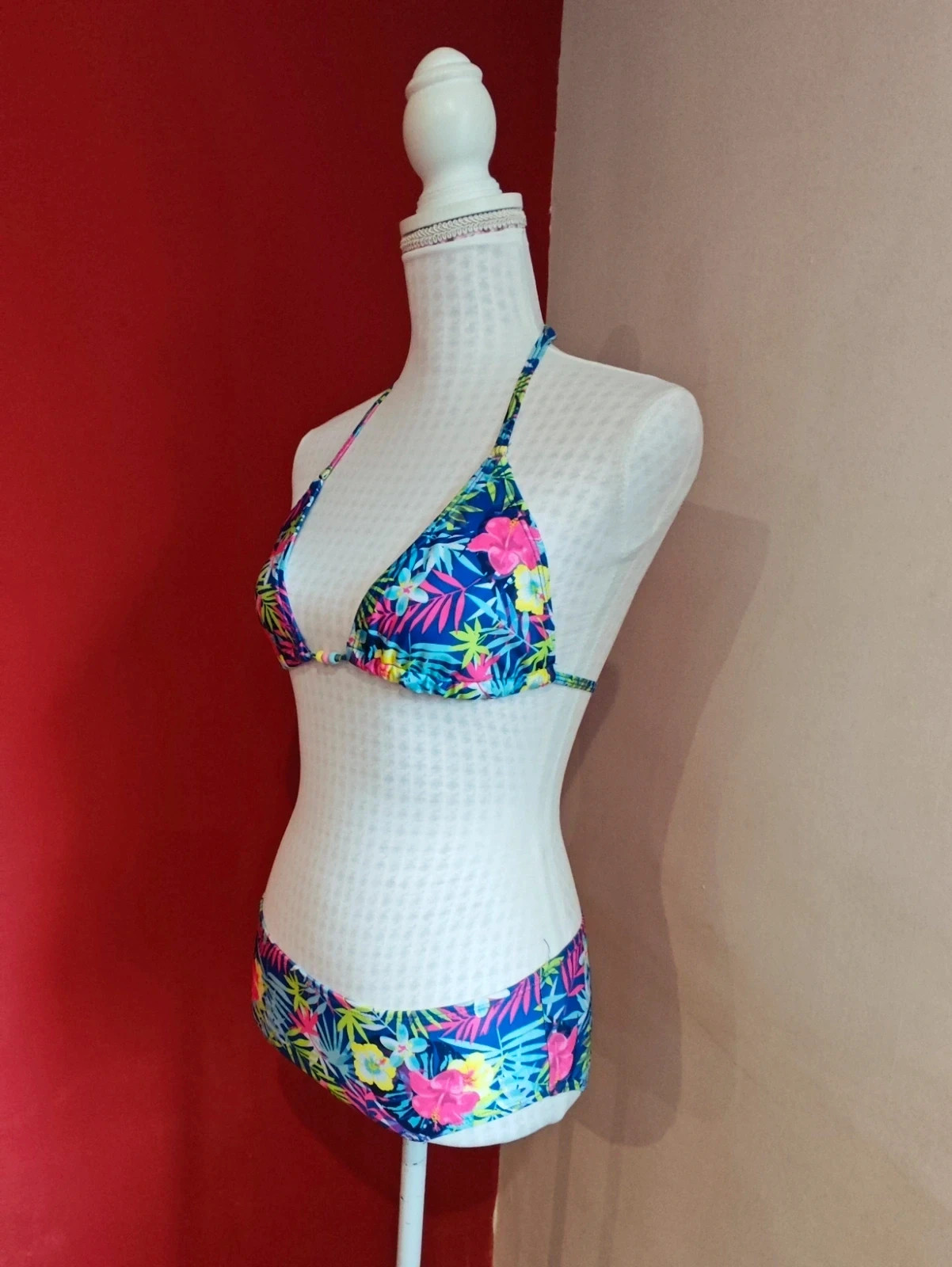 🌺 Chulísimo bikini estampado tropical – Y.F.K. – taille 14 ans / 164 cm 2