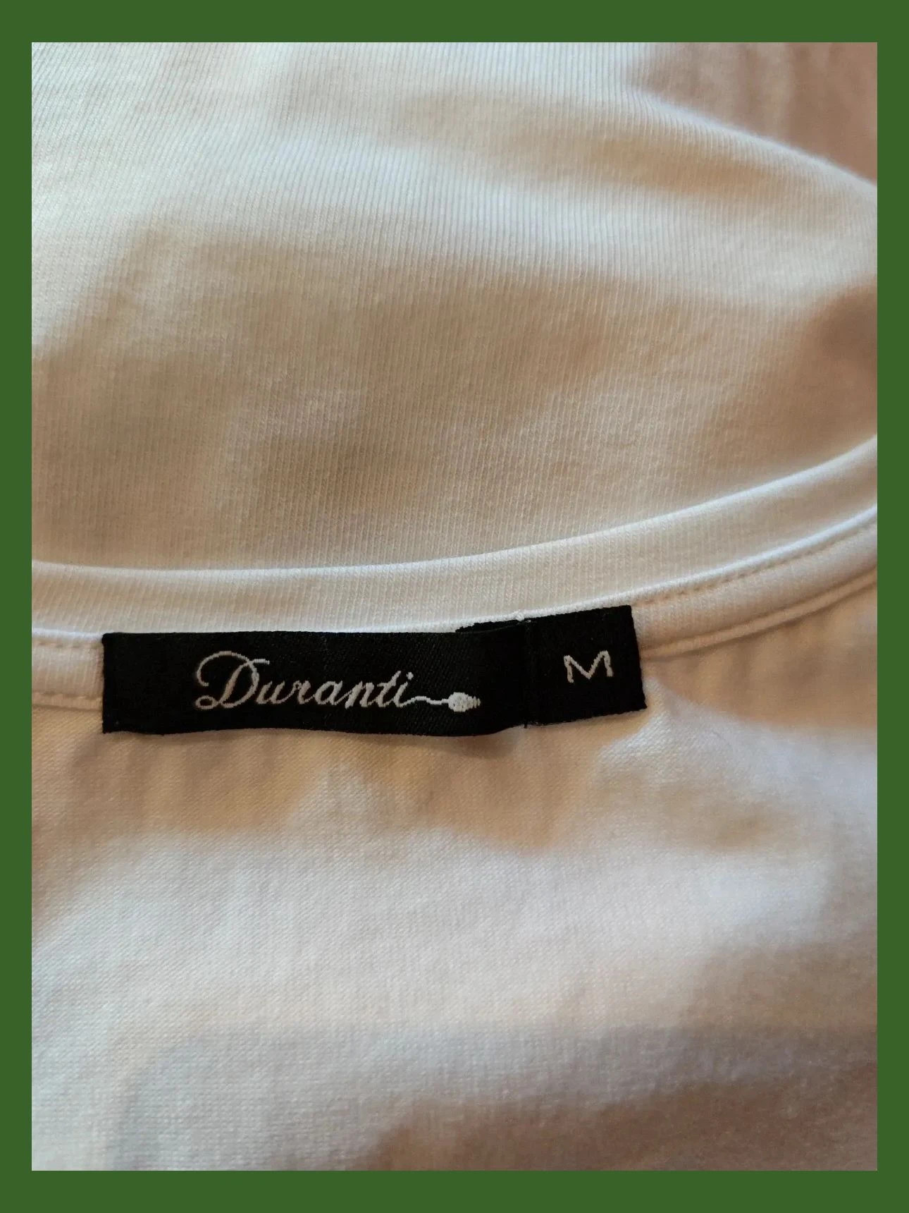 🌺Camiseta blanca de algodón con brillantitos y círculos dorados y plateados – Duranti – taille S / 36 / 8 5