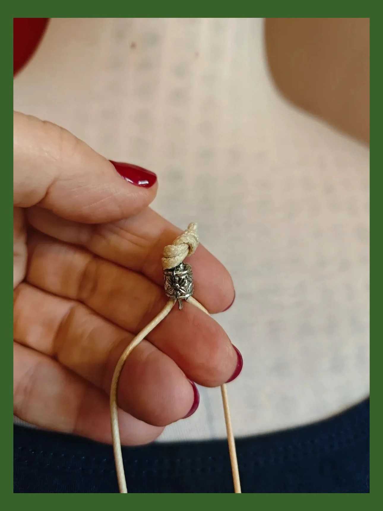 🌺Colgante con aro de metal plateado con atrapasueños con abalorios color turquesa 4