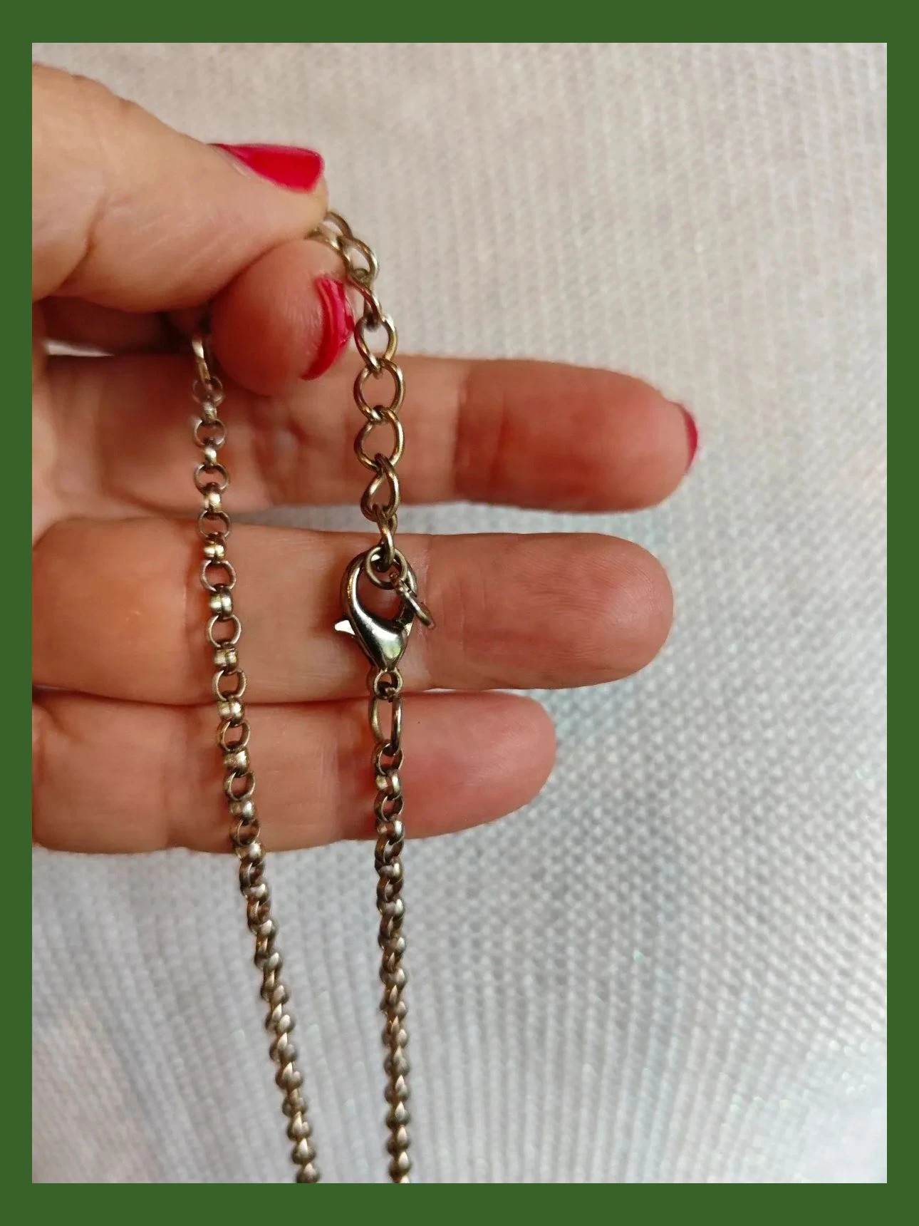 🌺Colgante con varios abalorios rosa y dorado y cadena larga 5