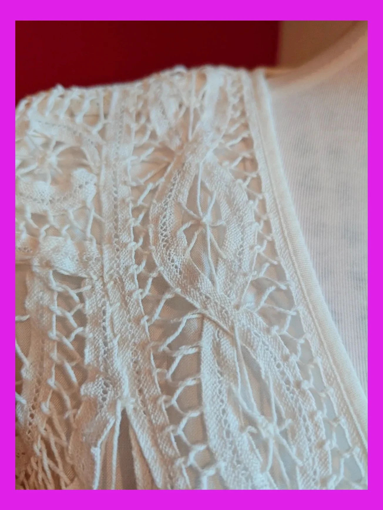 🌺 Precioso vestido de crochet blanco – Vintage – taille L / 40 / 12 4