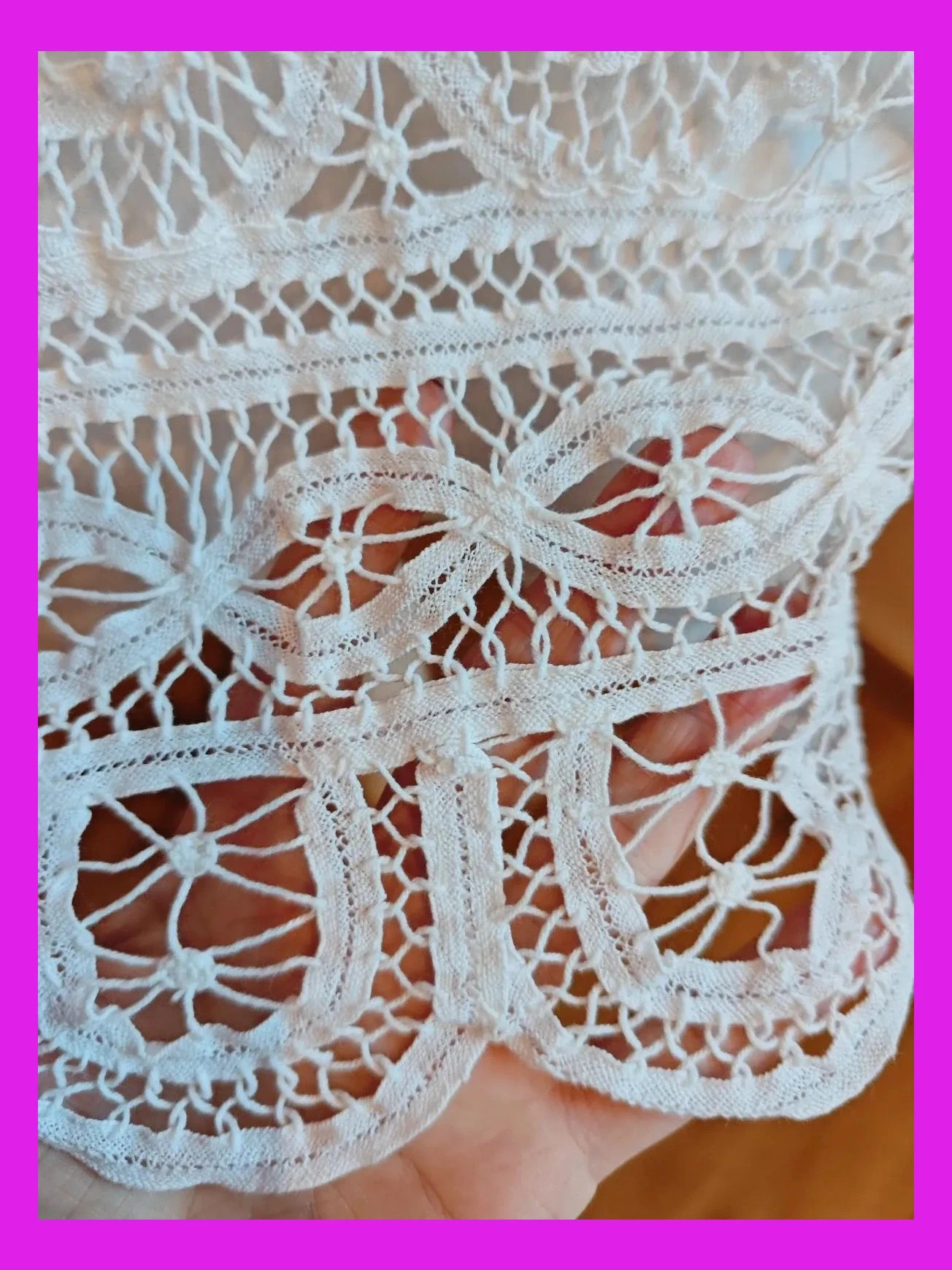 🌺 Precioso vestido de crochet blanco – Vintage – taille L / 40 / 12 5