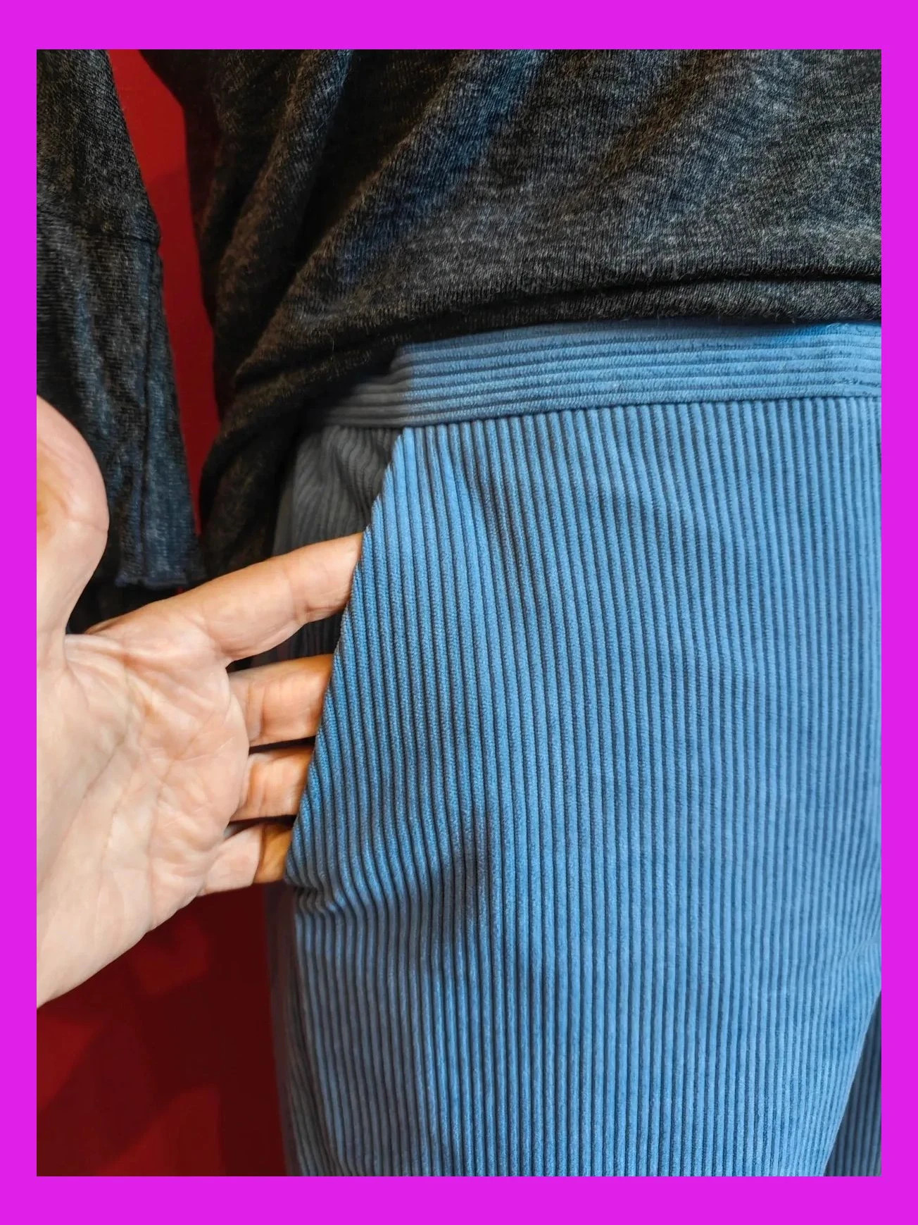 🌺 Elegante pantalón de pana azul, de Sfera – Sfera Collection – taille M / 38 / 10 4