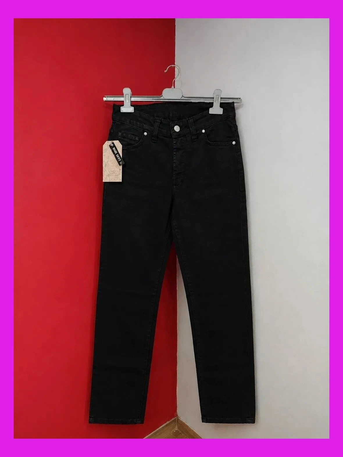 🌺 Cómodo pantalón pitillo negro de algodón y licra, talla 38 – CRZ jeans – taille M / 38 / 10
