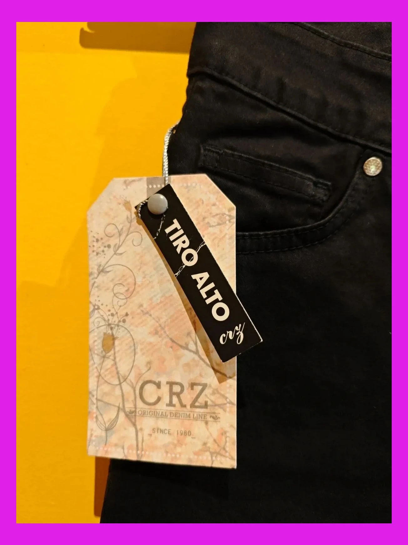 🌺 Cómodo pantalón pitillo negro de algodón y licra, talla 38 – CRZ jeans – taille M / 38 / 10 3