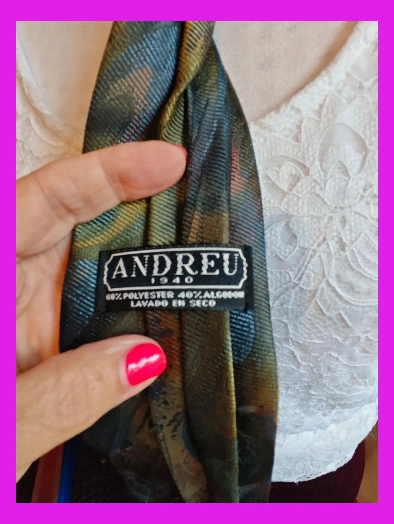 🌺 Elegante corbata tonos satinados verde, azul y dorado – ANDREU1940 4
