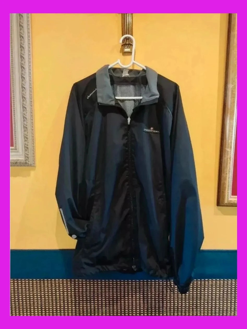 🌺 Chubasquero negro con cremallera – Rockrider – taille XL 2