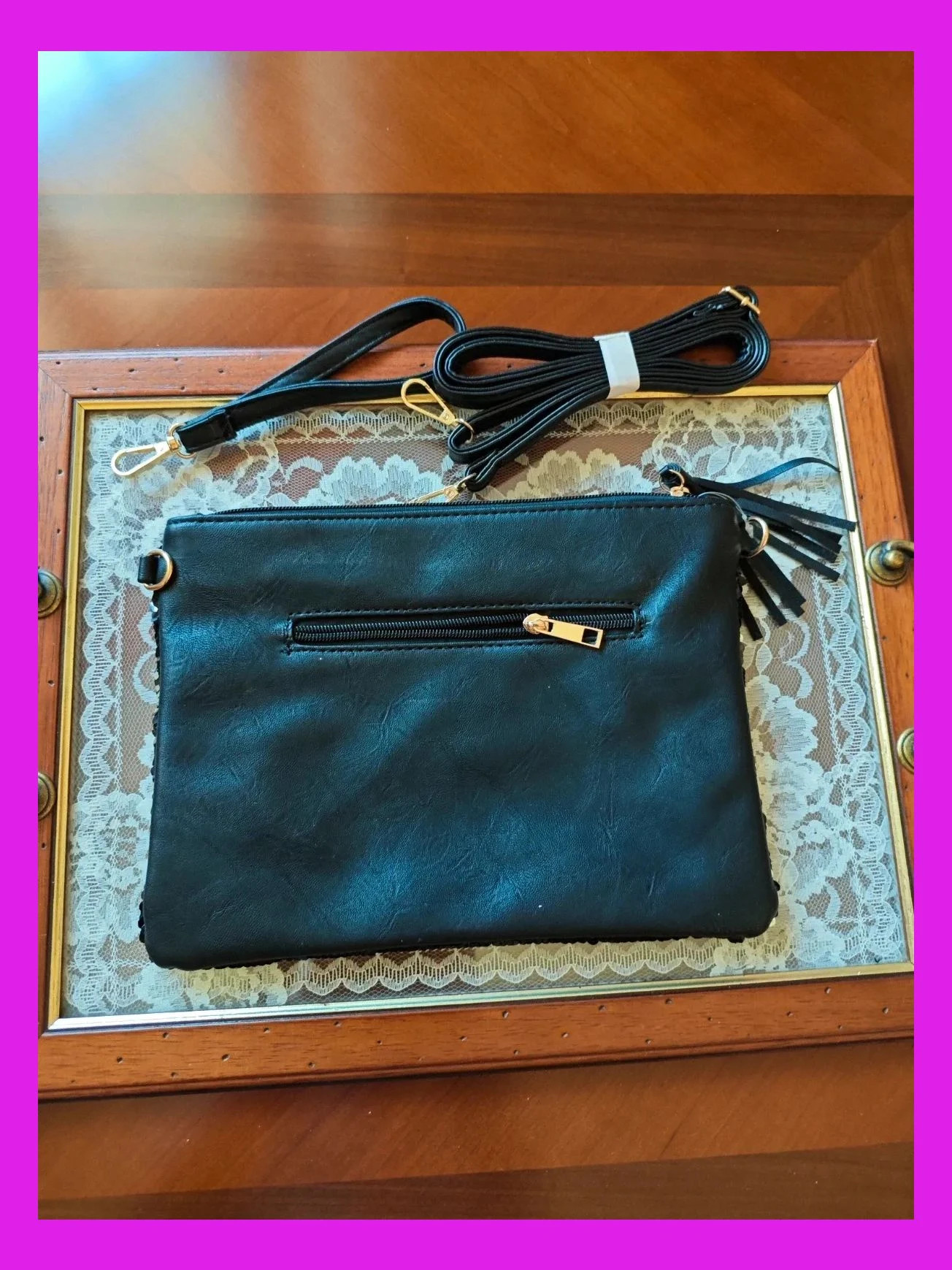 🌺Divino bolso con lentejuelas negras y doradas en estrella – selina z&j sl 3