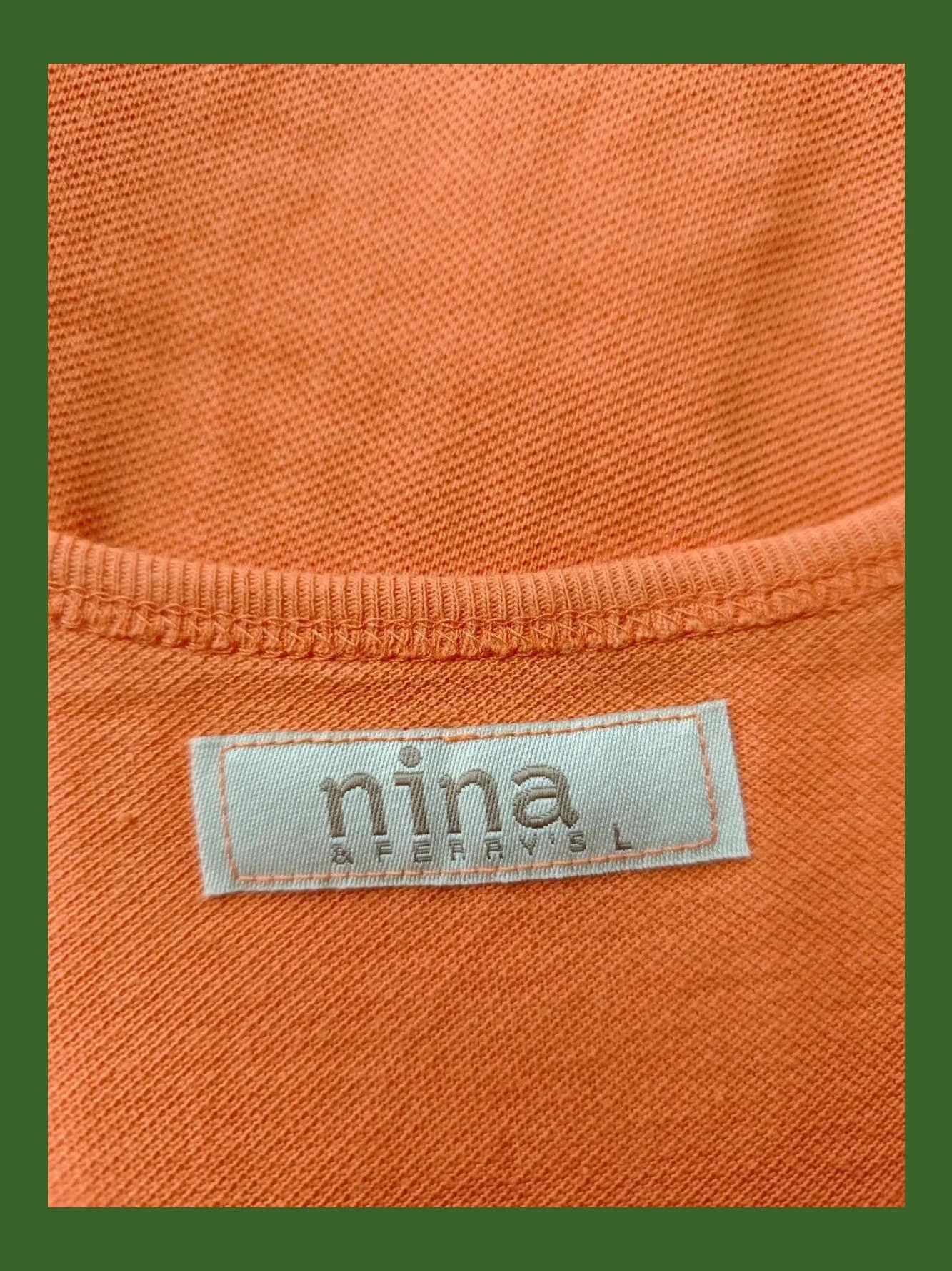 🌺 Vestido de verano naranja tipo camiseta polo – Nina – taille L / 40 / 12 5