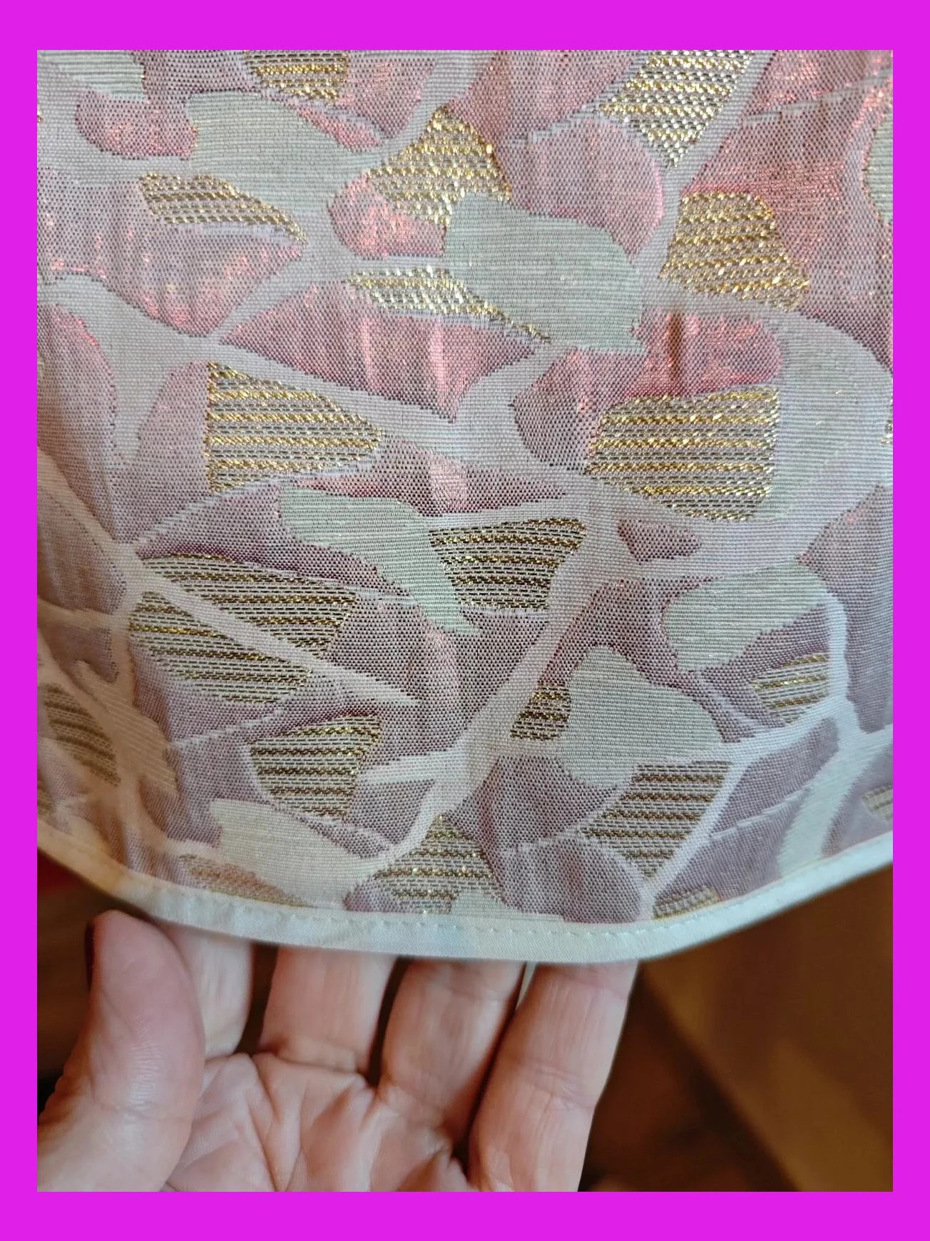 🌺Divina minifalda tonos dorado, rosa y crema, talla S – kokol – taille S / 36 / 8 4