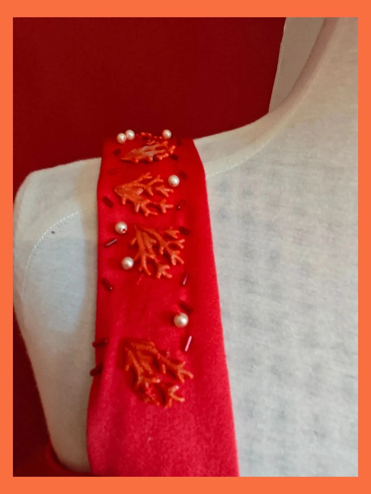 🌺 Elegante vestido largo para eventos, color rojo con aplicaciones en los tirantes – Y etc... – taille S / 36 / 8 5