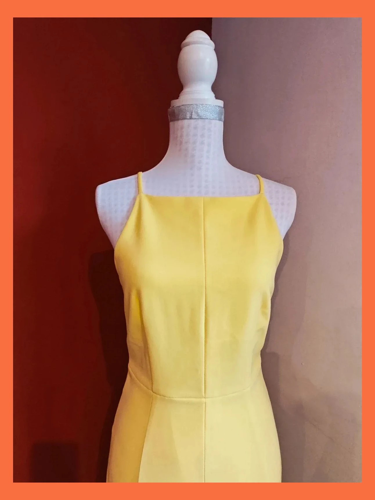 🌺Vestido entallado amarillo de tirantes con cremallera trasera – H&M – taille M / 38 / 10 3