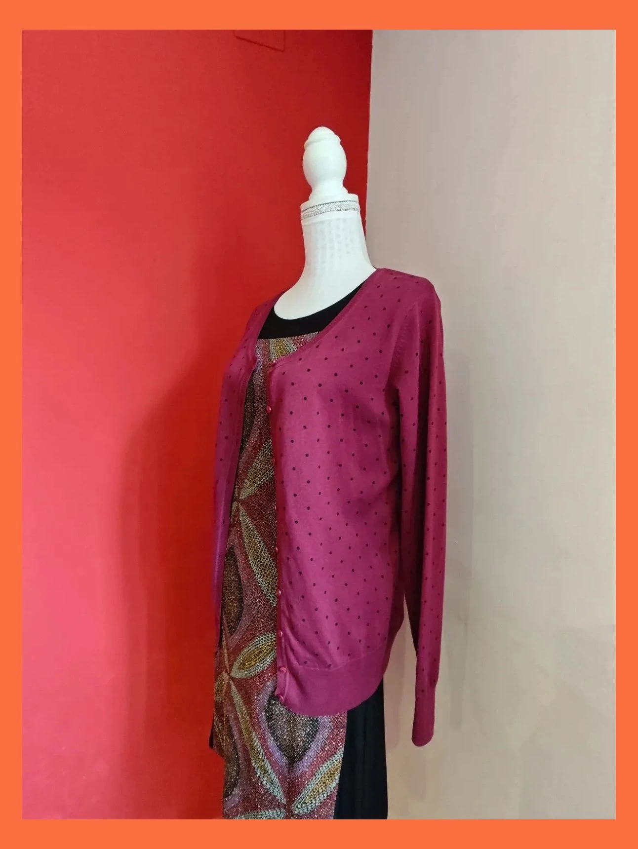🌺Rebeca morada con puntitos negros – The Basics – taille M / 38 / 10 3