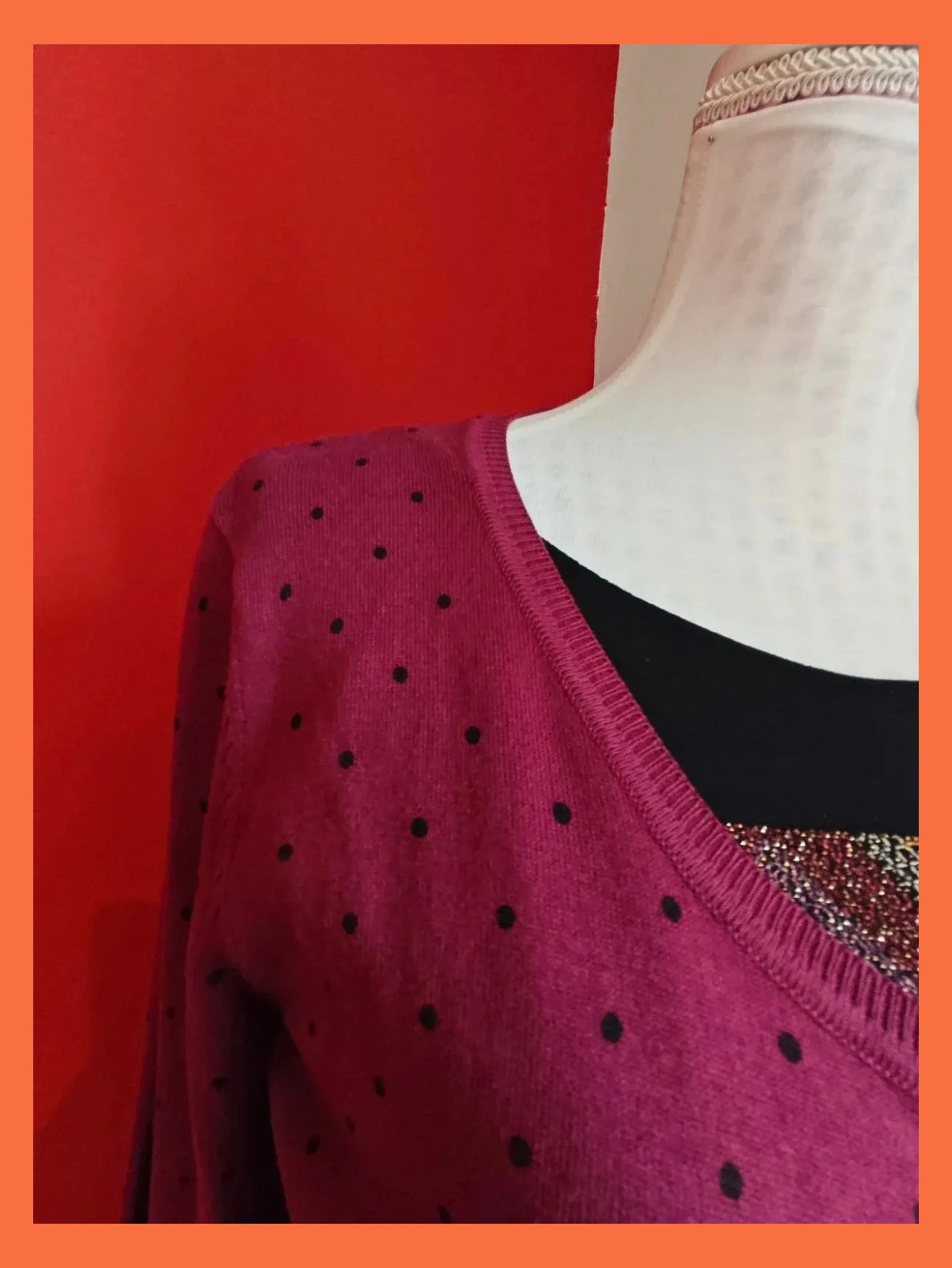 🌺Rebeca morada con puntitos negros – The Basics – taille M / 38 / 10 5