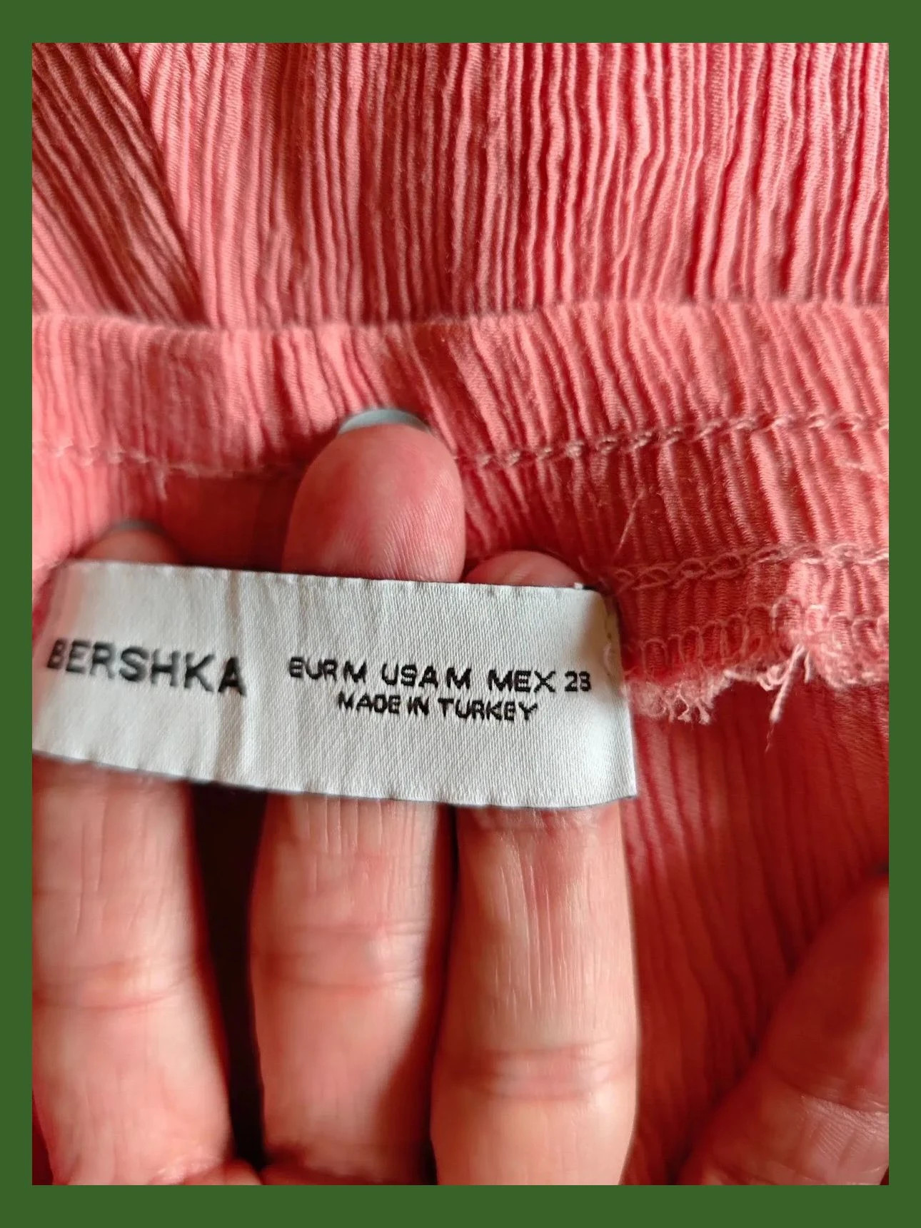 🌺 Pantalón ligero de tela arrugadita rosa coral – Bershka – taille M / 38 / 10 4