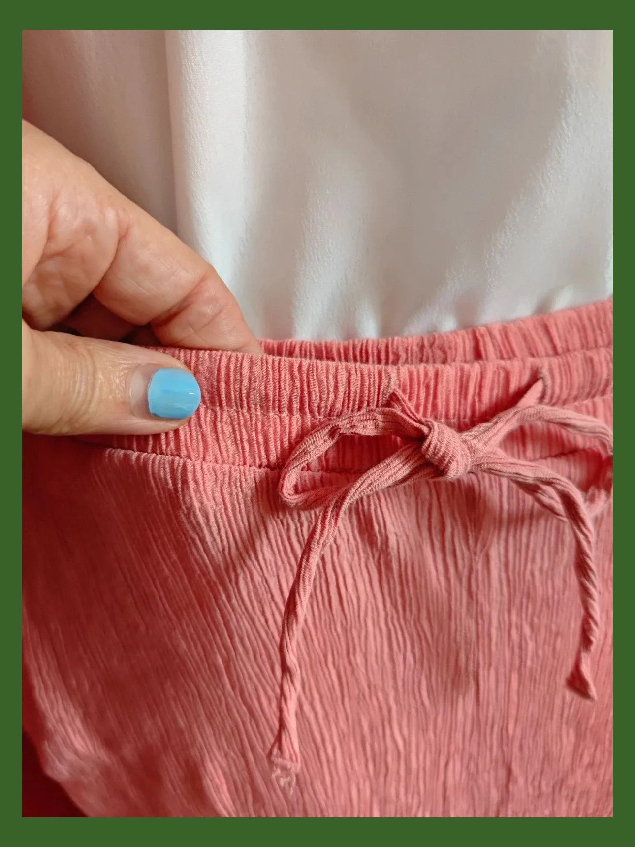 🌺 Pantalón ligero de tela arrugadita rosa coral – Bershka – taille M / 38 / 10 3