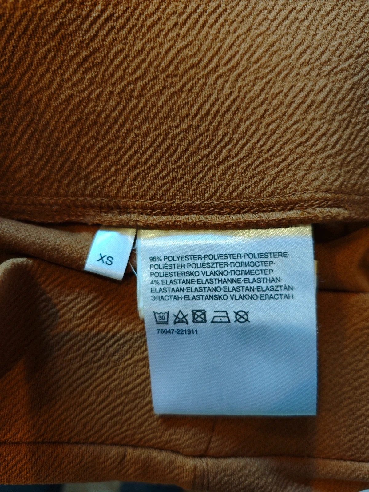 🌺Falda de punto fino elástico color mostaza – Yessica – taille XS / 34 / 6 5