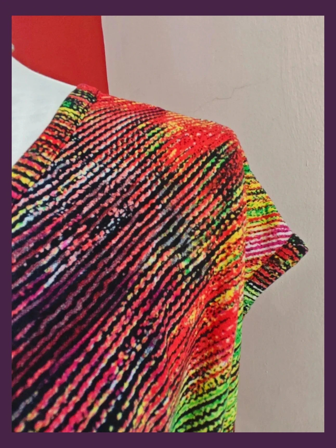 🌺 Precioso vestido estampado multicolor con fruncido y lazo en cintura – bdba – taille XL / 42 / 14 4