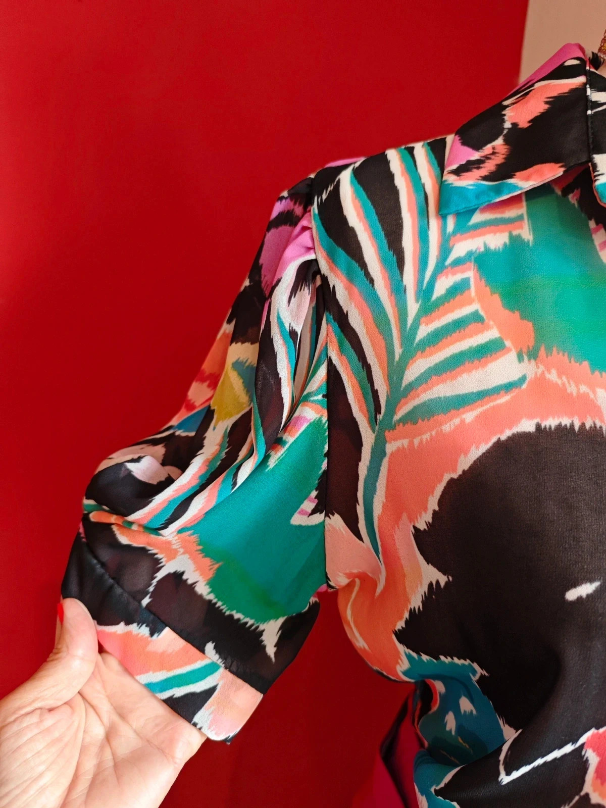 🌺Camisa de gasa estampado floral multicolor – New Collection – taille XL / 42 / 14 4