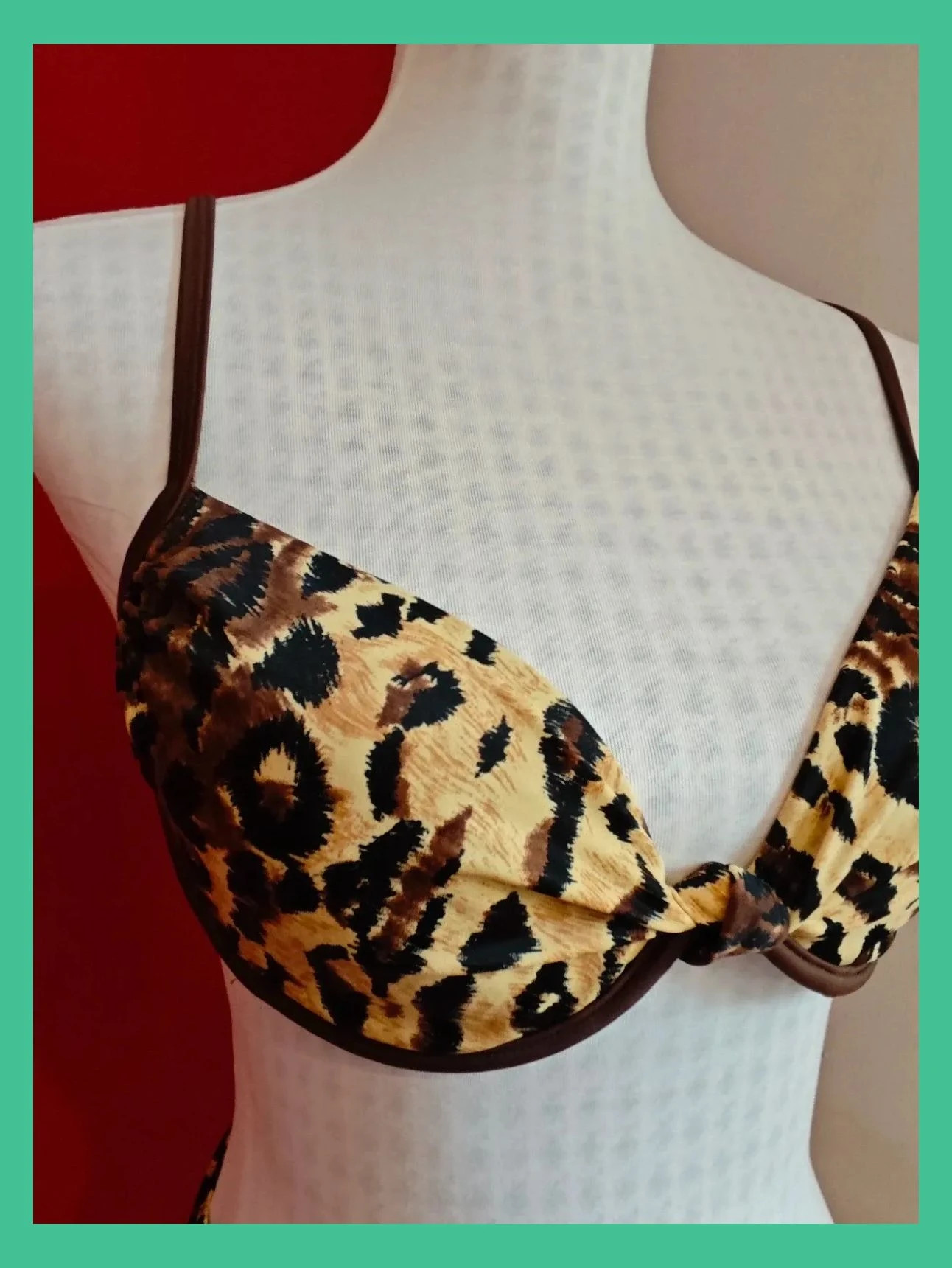 🌺 Precioso bikini estampado animal print – taille L / 40 / 12 3