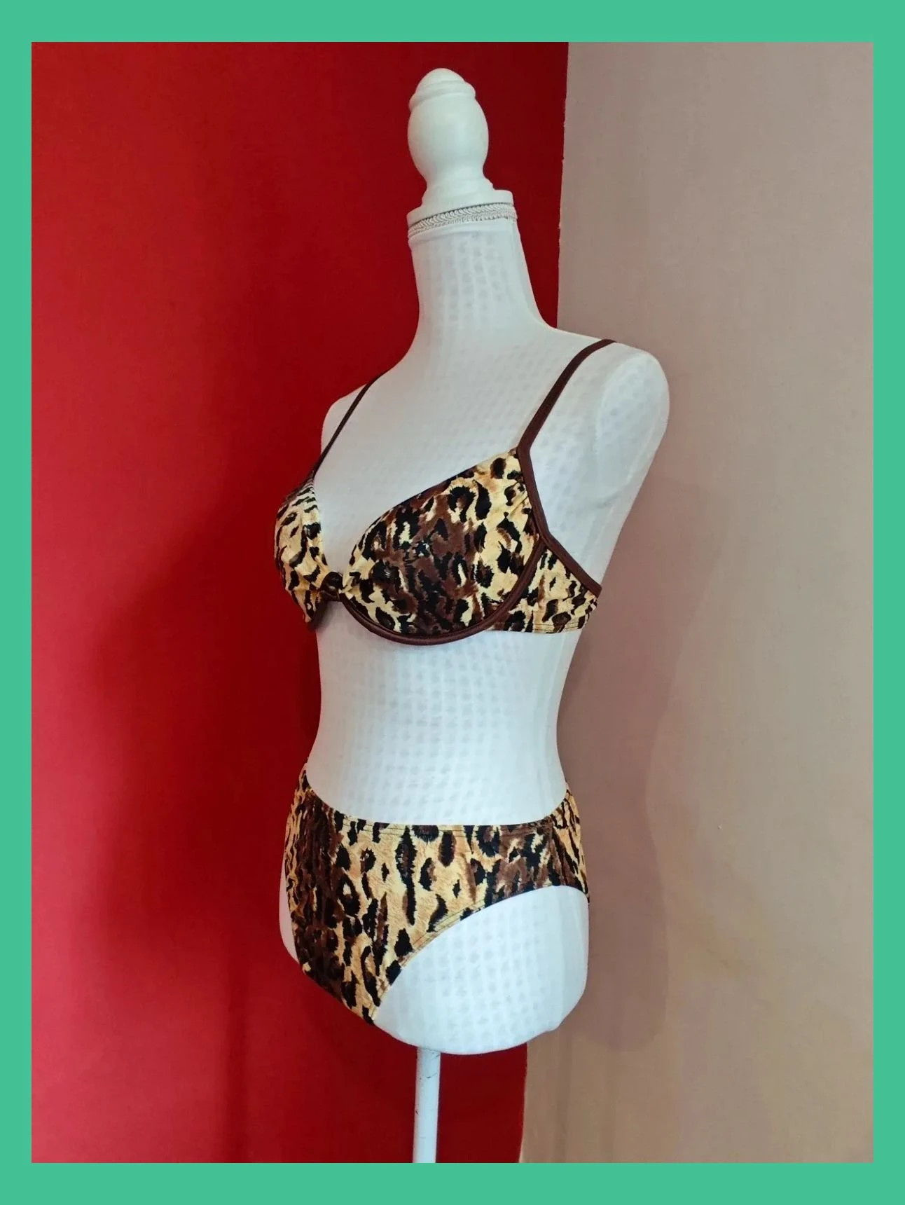 🌺 Precioso bikini estampado animal print – taille L / 40 / 12 2