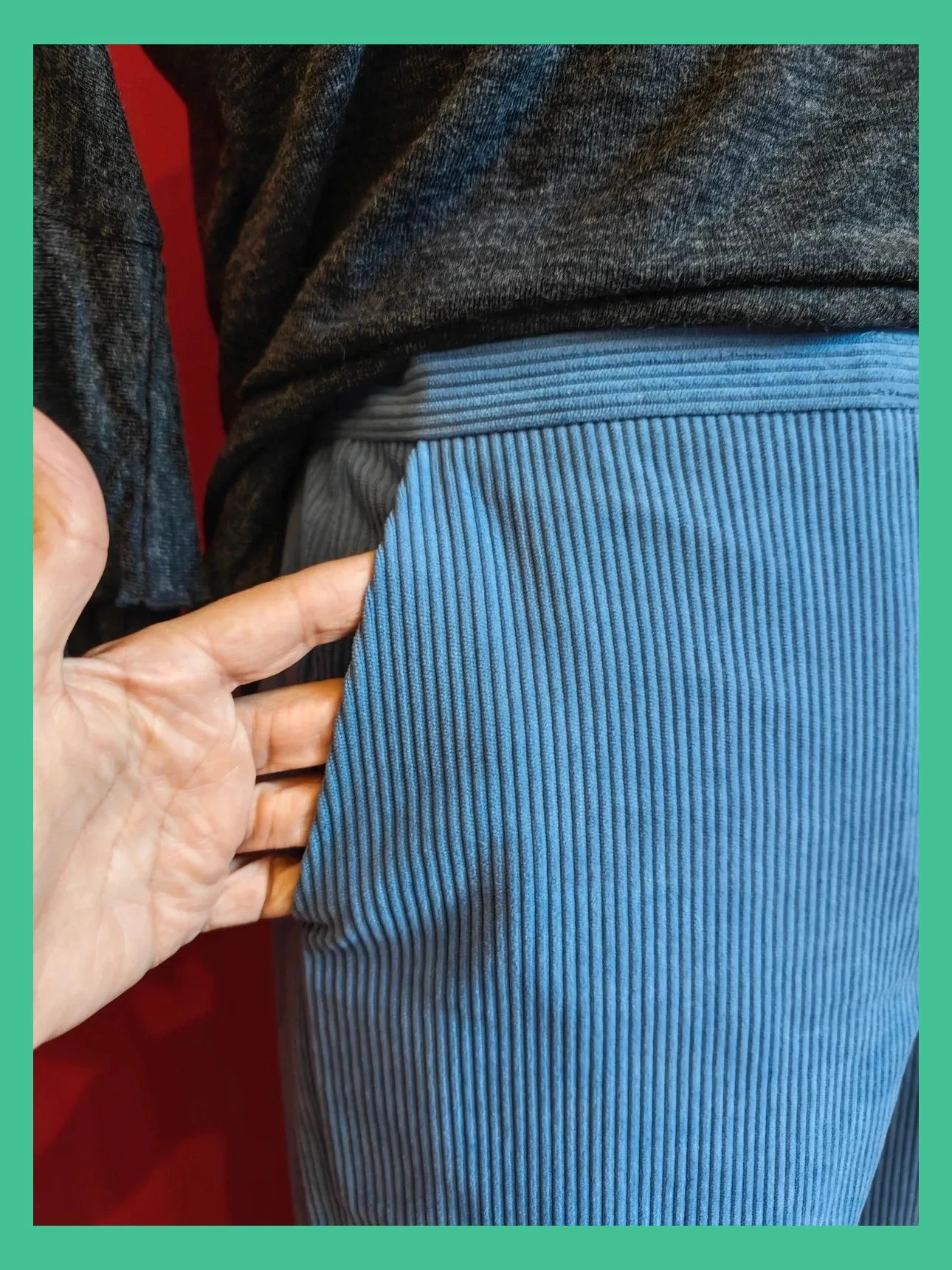 🌺Pantalón de vest6de pana azul, de Sfera – Sfera Collection – taille M / 38 / 10 4