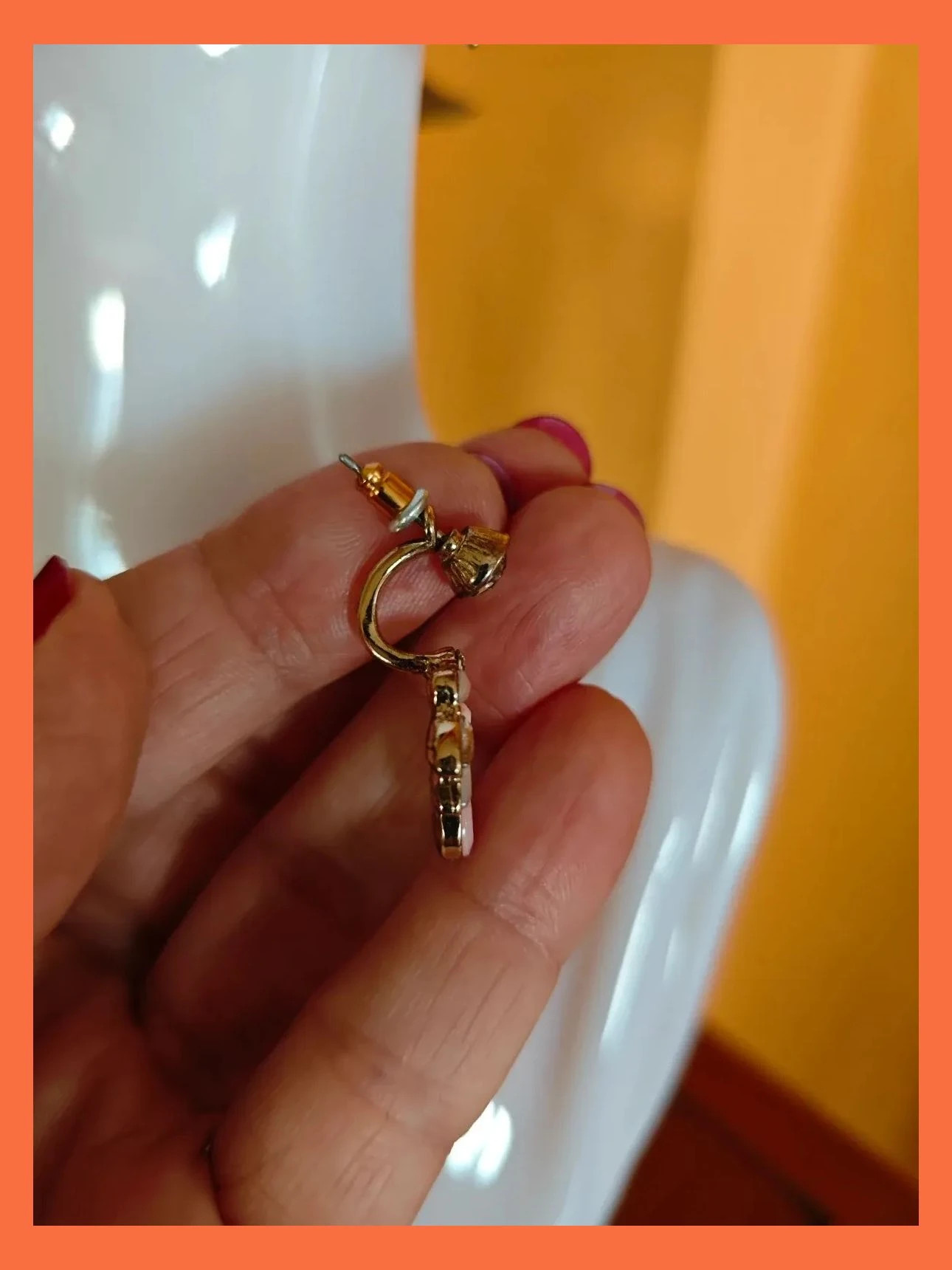 🌺Ideales pendientes dorados con brillante y flor abalorios tonos rosa – Bijou Brigitte 5