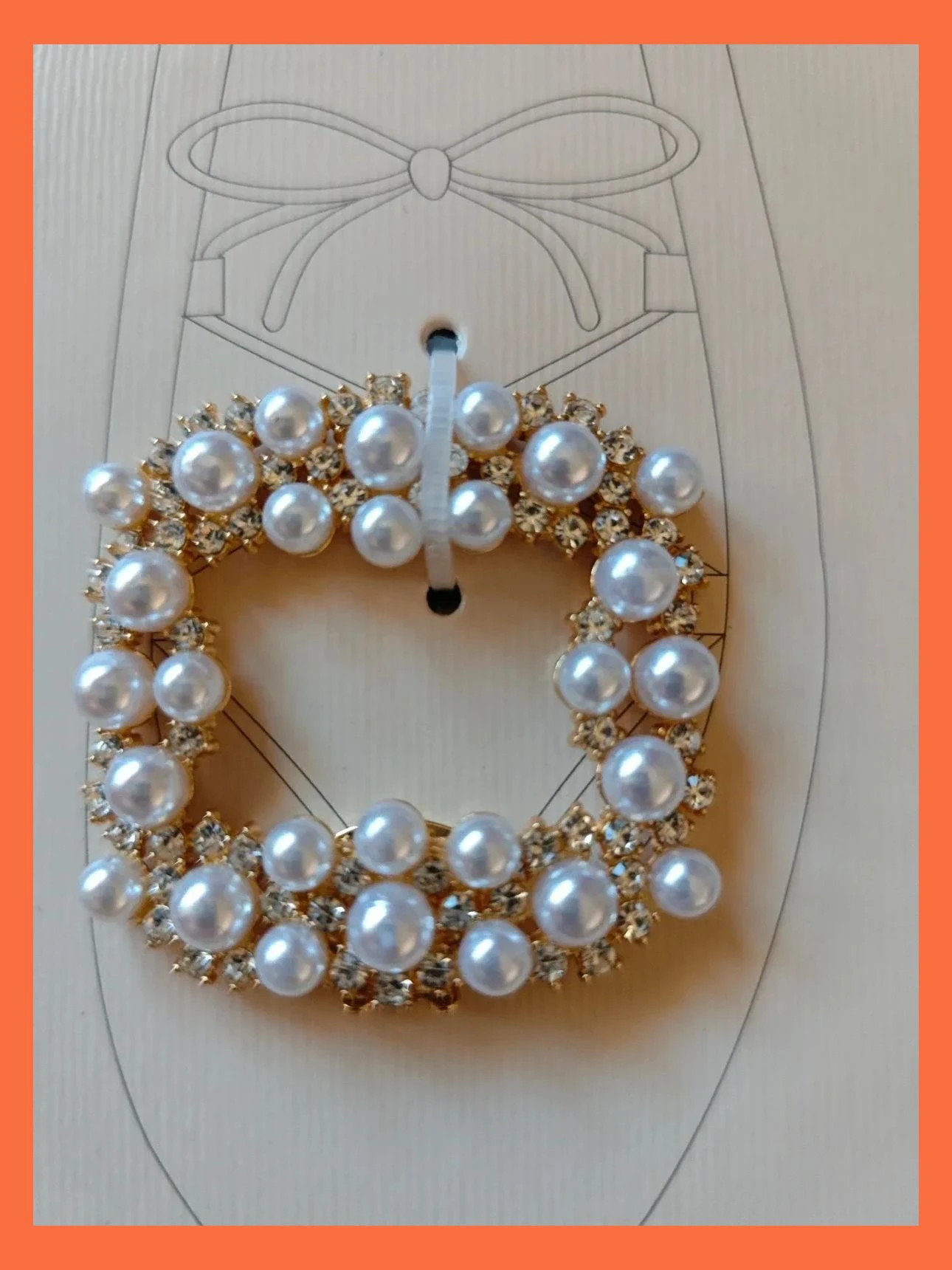 🌺Preciosos broches dorados con perlas y brillantes para zapatos – Sfera 3