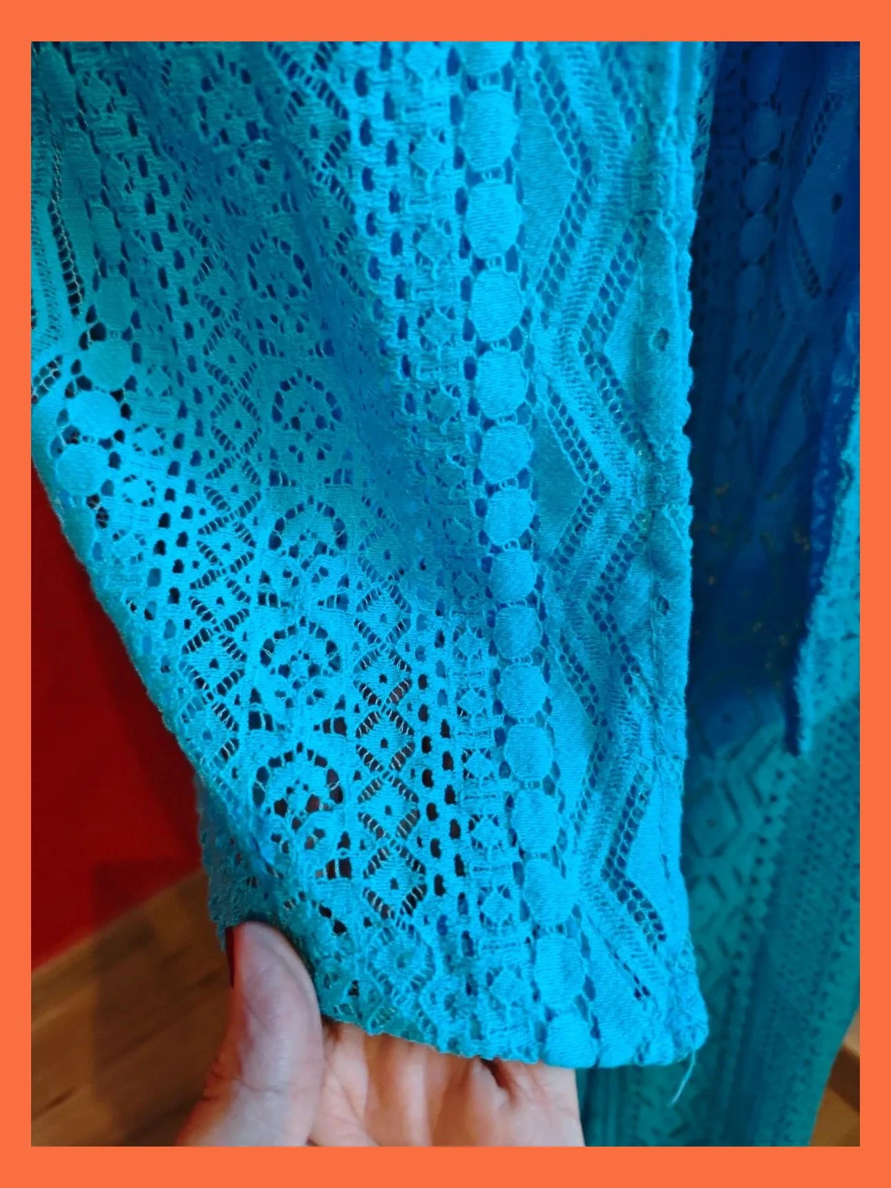 🌺Conjunto 3 piezas blazer larga sin mangas y pantalón blonda azul turquesa y camiseta blanca – Variadas. – taille L / 40 / 12 3