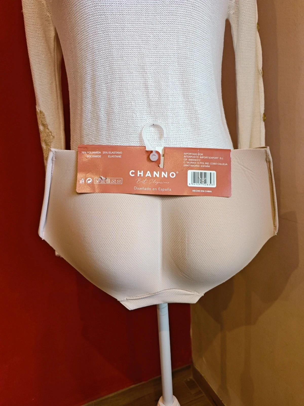 🌺Braga faja beige reductora con realce de glúteos – Channo – taille XL / 42 / 14 5