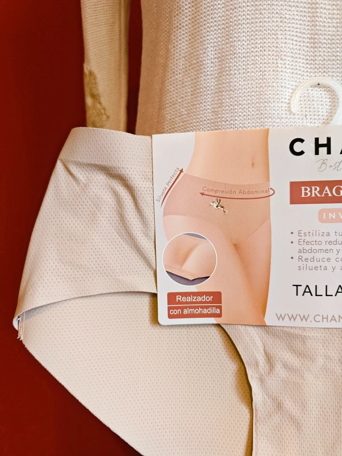 🌺Braga faja beige reductora con realce de glúteos – Channo – taille XL / 42 / 14 3