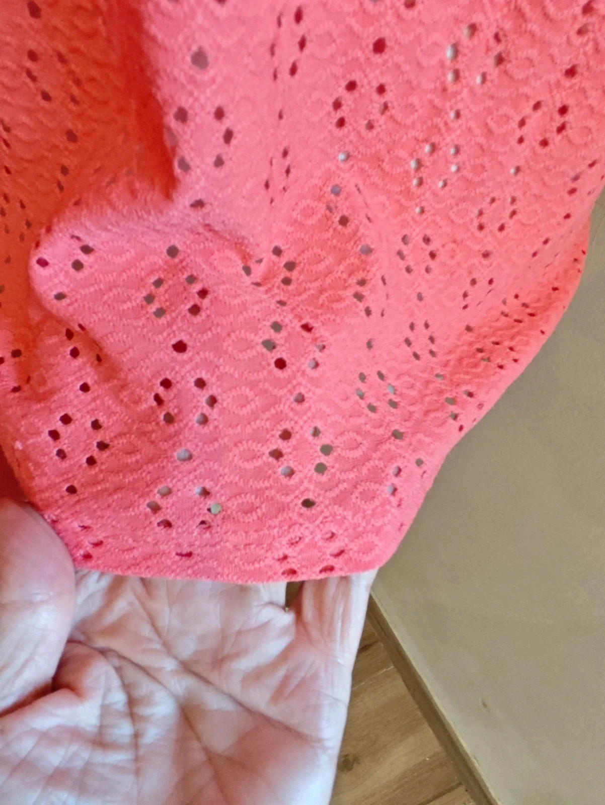 🌺Top ideal tono coral de tirantes cuello halter y tejido calado – Encuentro – taille XXXL / 46 / 18 4