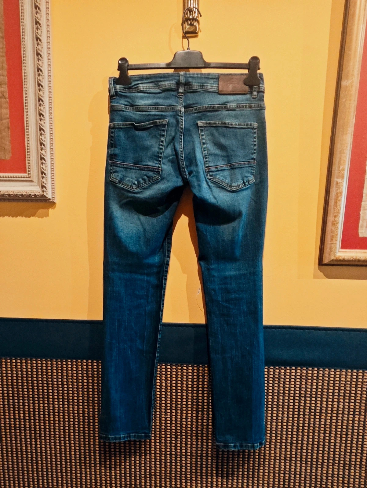 🌺 Pantalón vaquero fit slim efecto deslavado – Green Coast – taille M 5