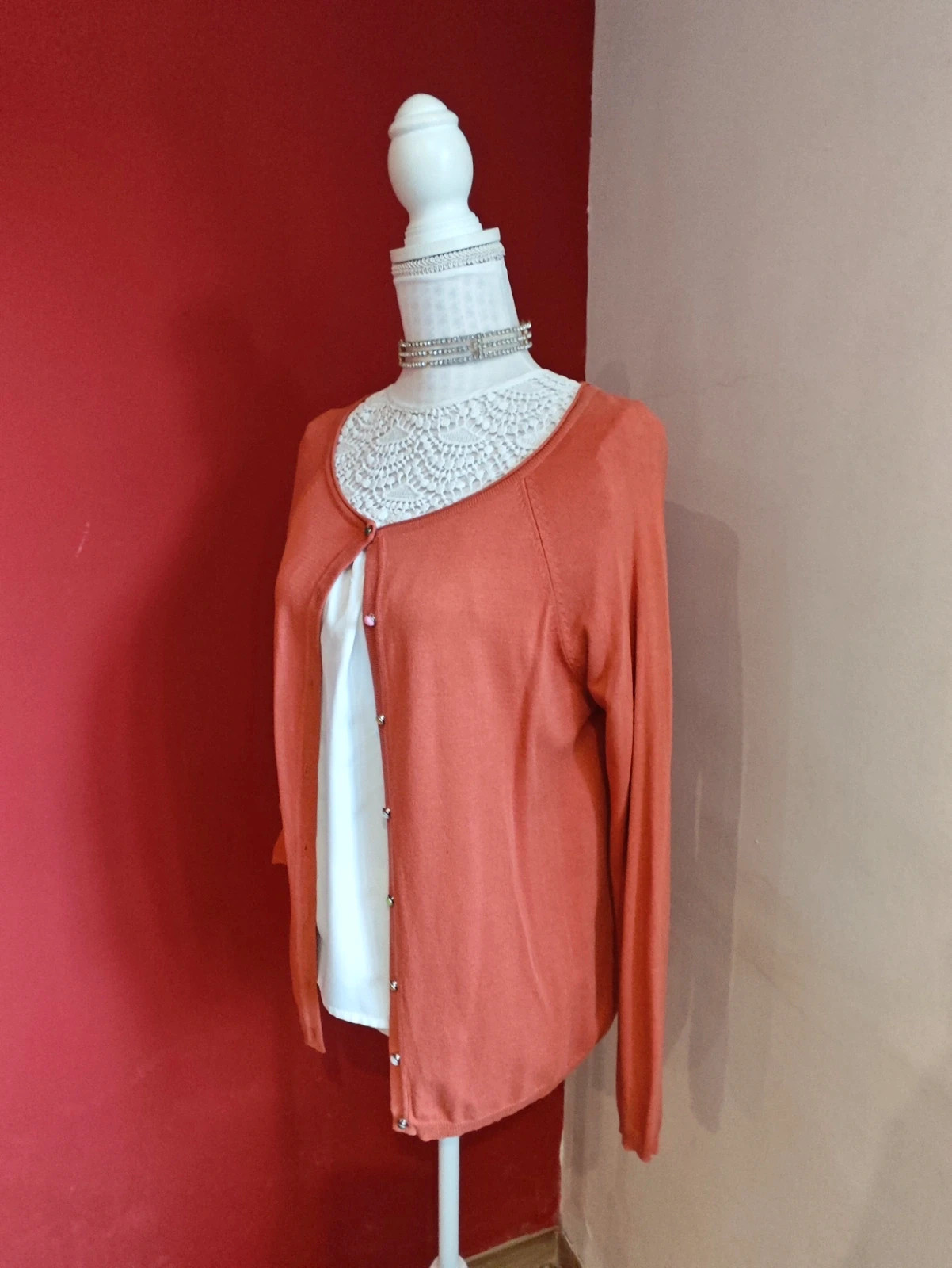 🌺Chaqueta de punto tono caldera ideal para entretiempo – Tripode – taille L / 40 / 12 2