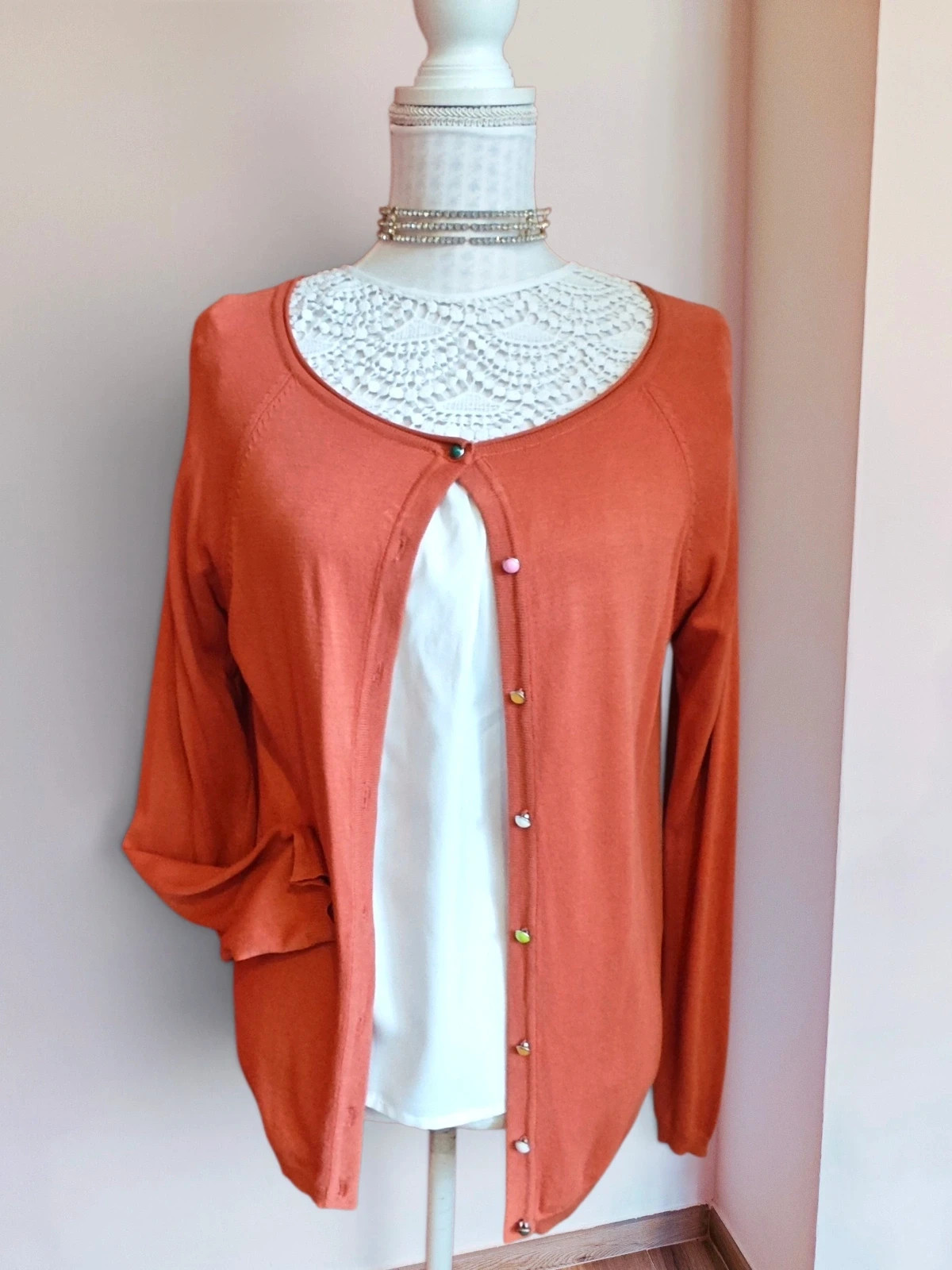 🌺Chaqueta de punto tono caldera ideal para entretiempo