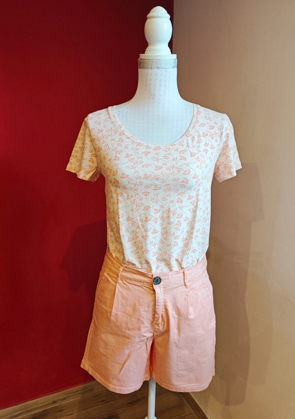 🌺Bonito conjunto de short y camiseta tonos coral, talla M – Unit – taille M / 38 / 10 2