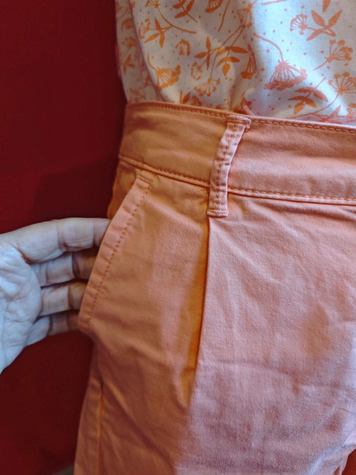 🌺Bonito conjunto de short y camiseta tonos coral, talla M – Unit – taille M / 38 / 10 5