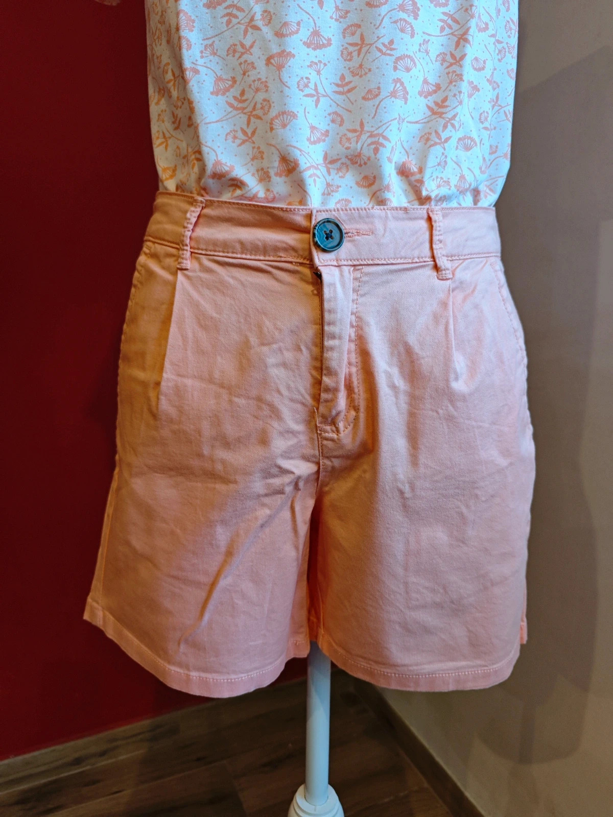 🌺Bonito conjunto de short y camiseta tonos coral, talla M – Unit – taille M / 38 / 10 4