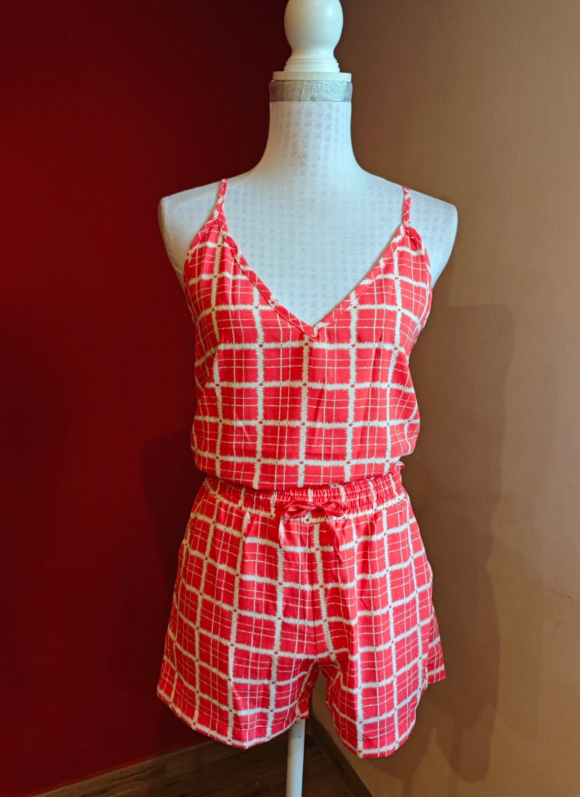 🌺Conjunto super bonito de top y short rojo y blanco, talla M – Alfred & Sisters – taille M / 38 / 10 2