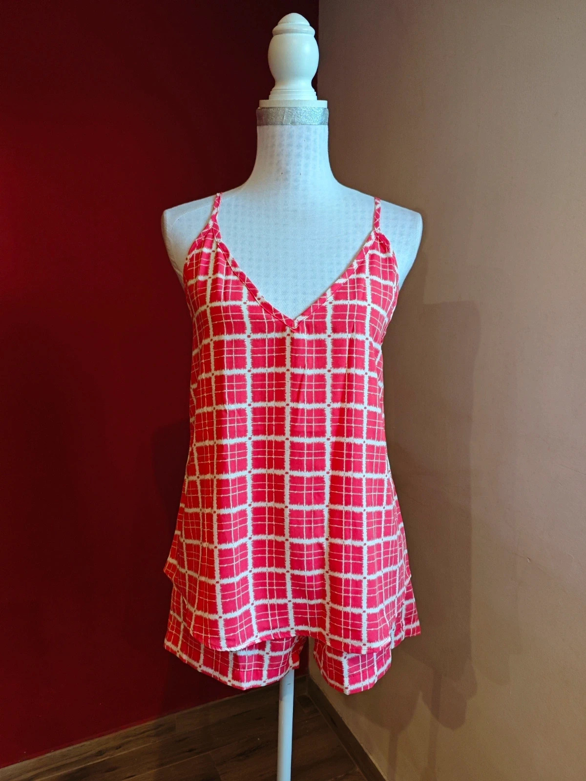 🌺Conjunto super bonito de top y short rojo y blanco, talla M – Alfred & Sisters – taille M / 38 / 10 4
