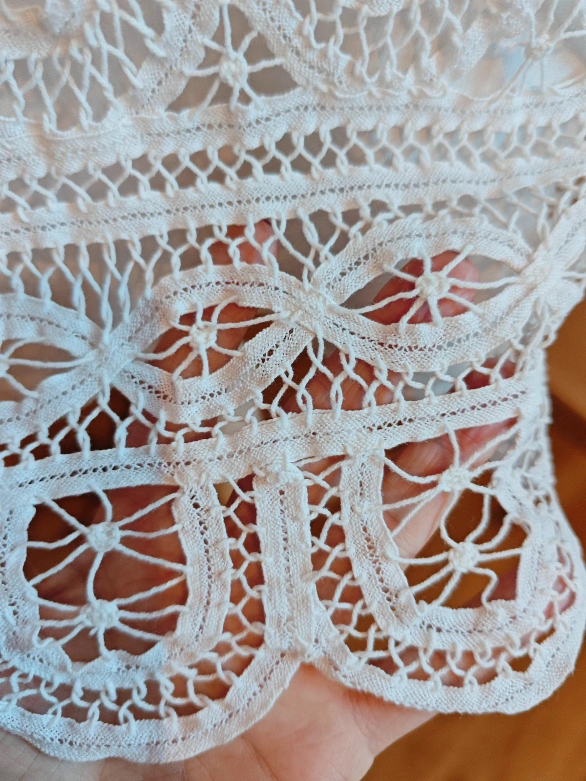 🌺 Precioso vestido de crochet blanco – Vintage – taille L / 40 / 12 5
